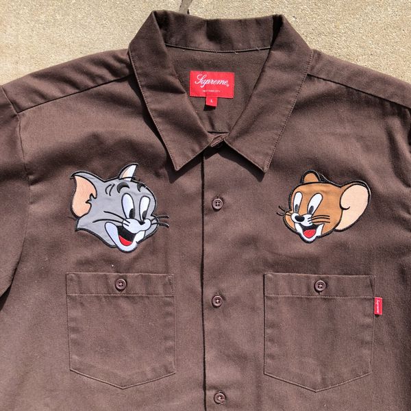 Supreme Tom & Jerry x S/S Work Shirt | Grailed