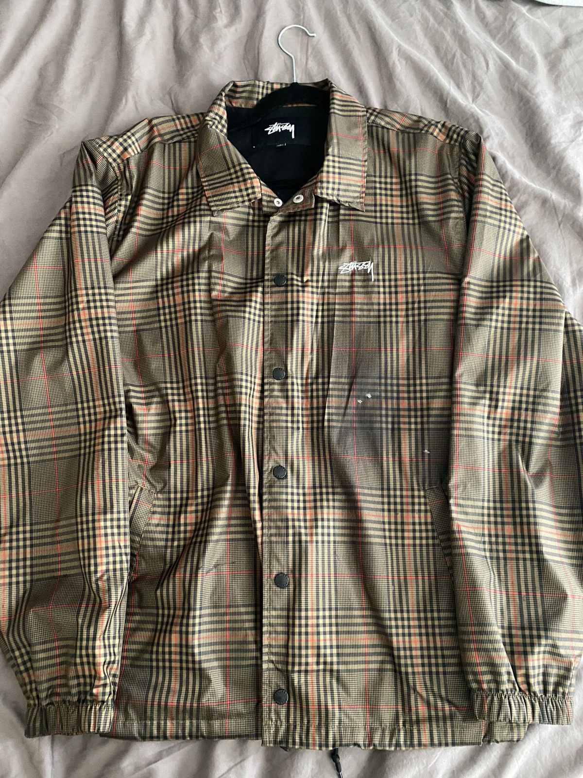 Stussy Pullover Anorak Windbreaker shops — Streetwear Checkerboard Jacket, Size S