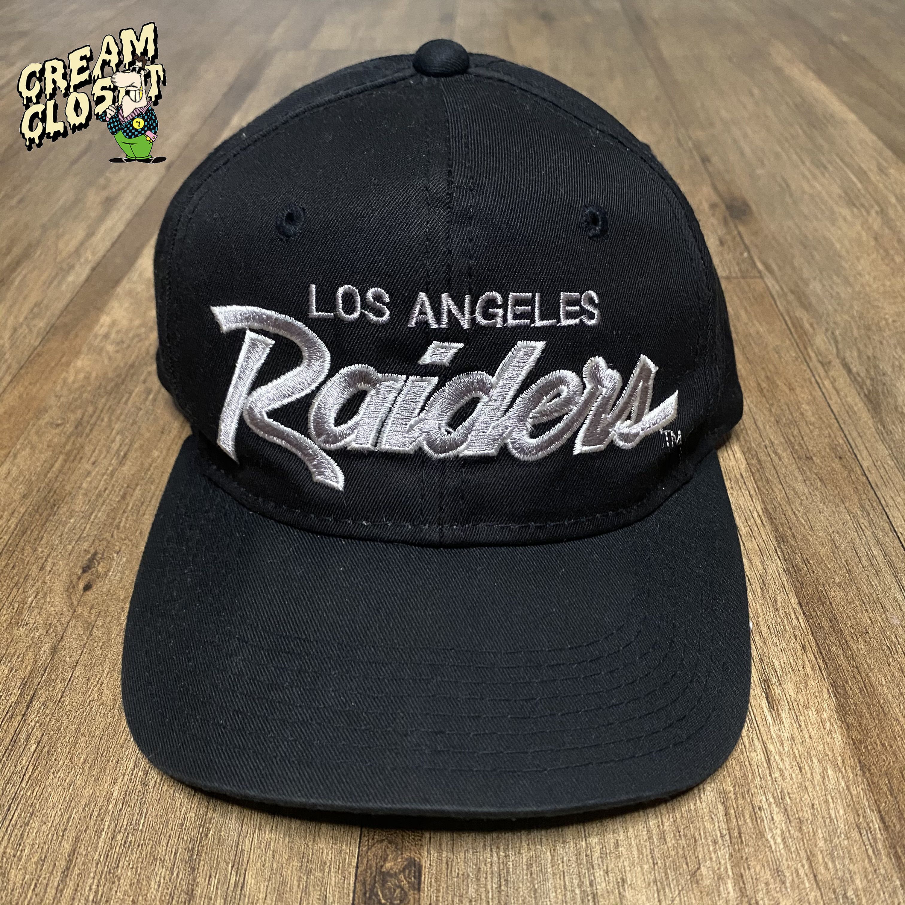 Vintage Los Angeles Raiders Double Line Script Snapback Hat Cap | Grailed