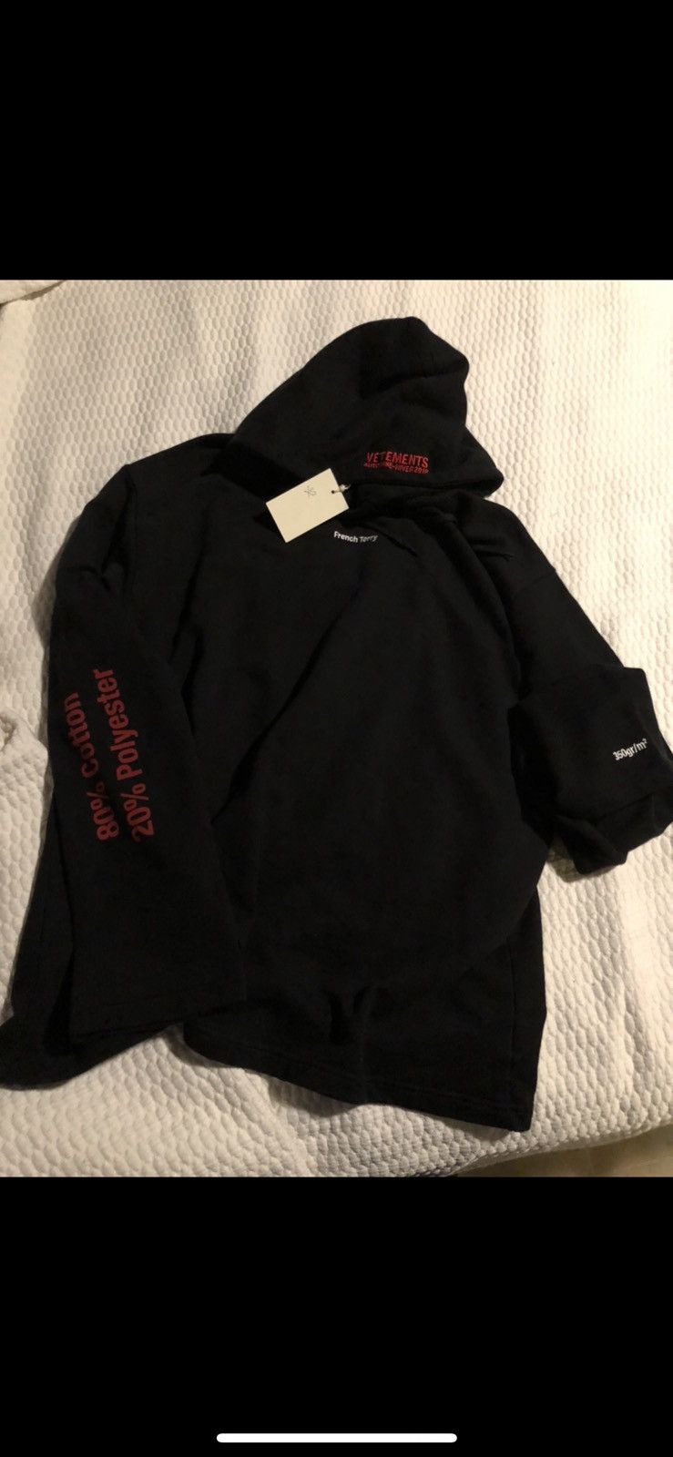 【国内発】VETEMENTS フレンチテリー  フーディ Vetements French Terry Hoodie | Grailed