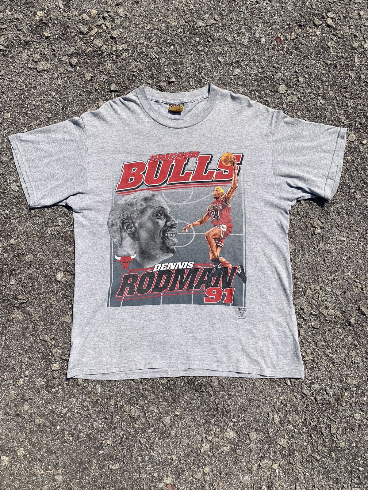 NBA × Rap Tees × Vintage Rare Vintage Chicago Bulls Dennis Rodman Tee Size US XL / EU 56 / 4 - 5 Thumbnail