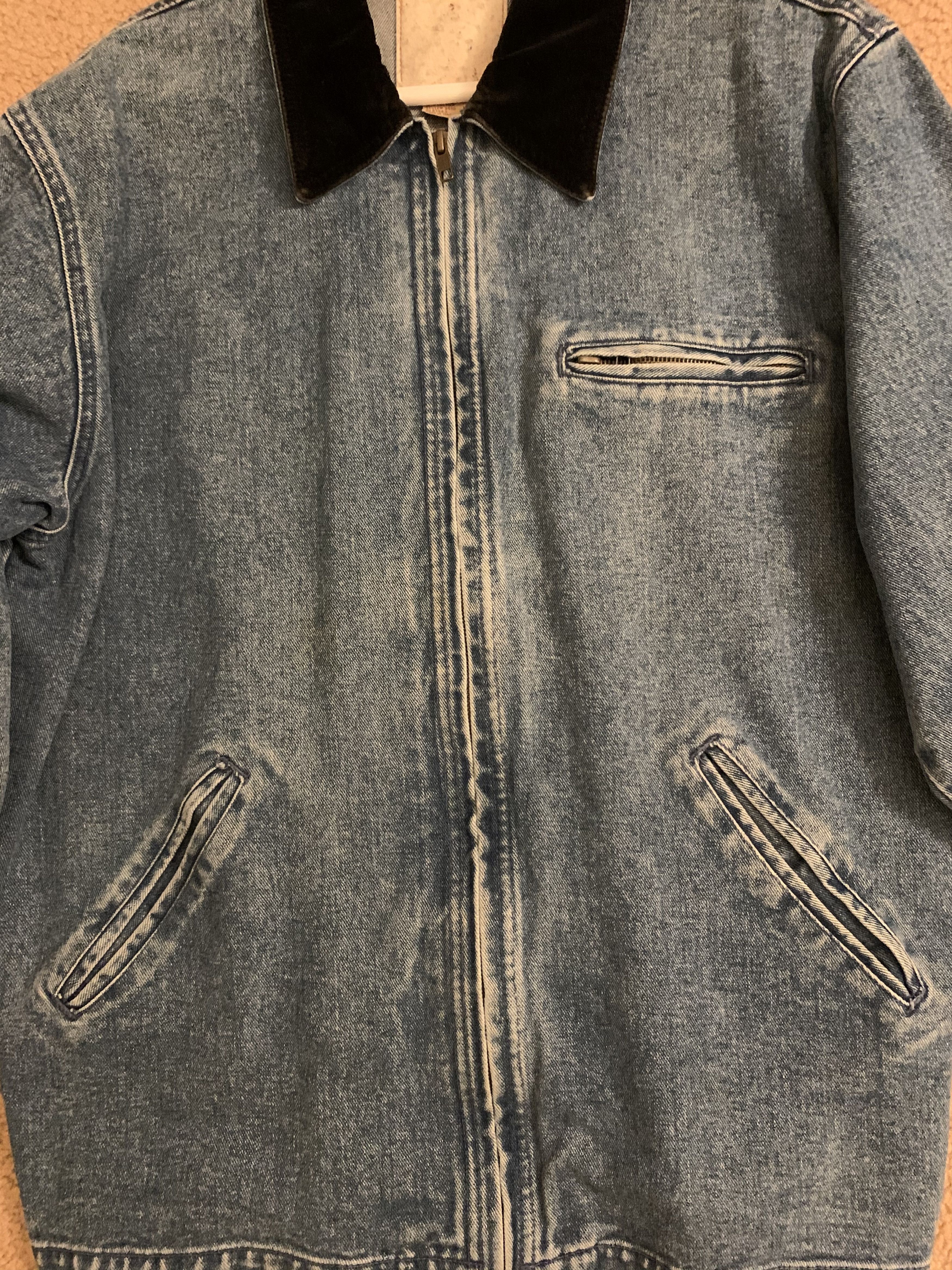 Vintage Zip Denim Jacket Size US L / EU 52-54 / 3 - 2 Thumbnail