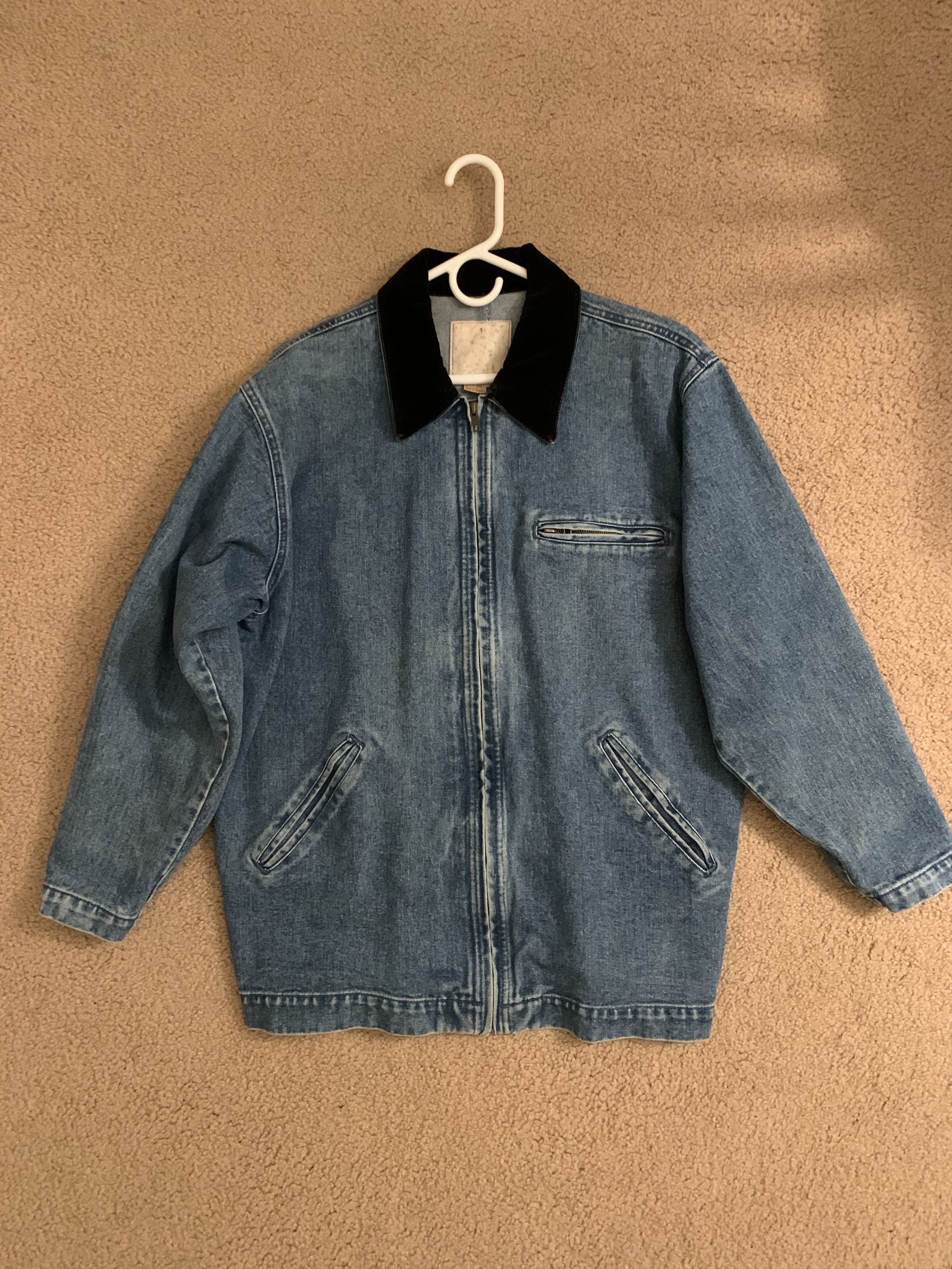 Vintage Zip Denim Jacket Size US L / EU 52-54 / 3 - 1 Thumbnail