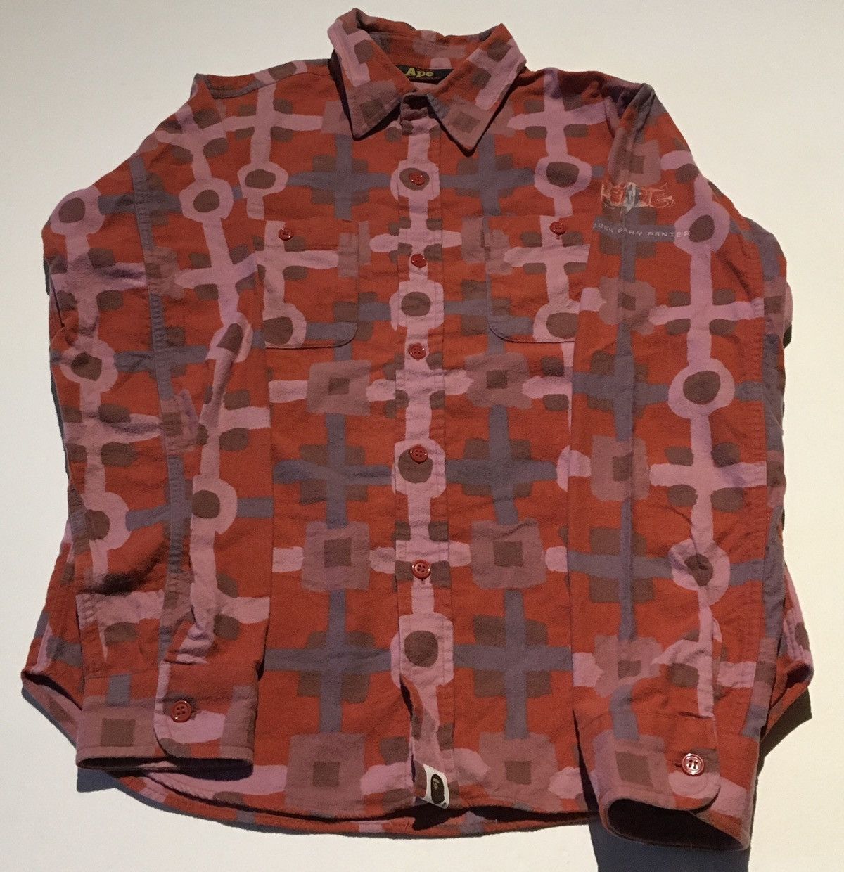 Bape Bape thick flannel button up shirt Size US S / EU 44-46 / 1 - 1 Thumbnail