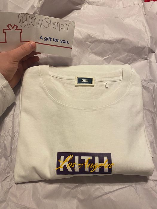 Kith Kith Los Angeles Box logo L/S Tee White | Grailed