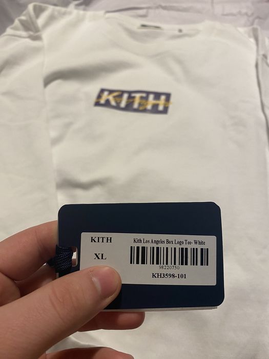 Kith Kith Los Angeles Box logo L/S Tee White | Grailed
