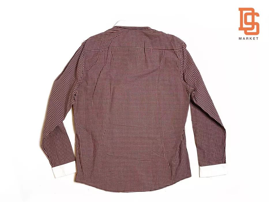 H&M H&M LONG SLEEVE SHIRT RED LARGE BUTTON DOWN WHITE COLLAR Size US L / EU 52-54 / 3 - 3 Thumbnail