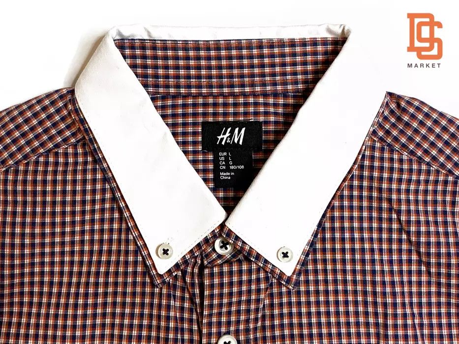 H&M H&M LONG SLEEVE SHIRT RED LARGE BUTTON DOWN WHITE COLLAR Size US L / EU 52-54 / 3 - 2 Thumbnail