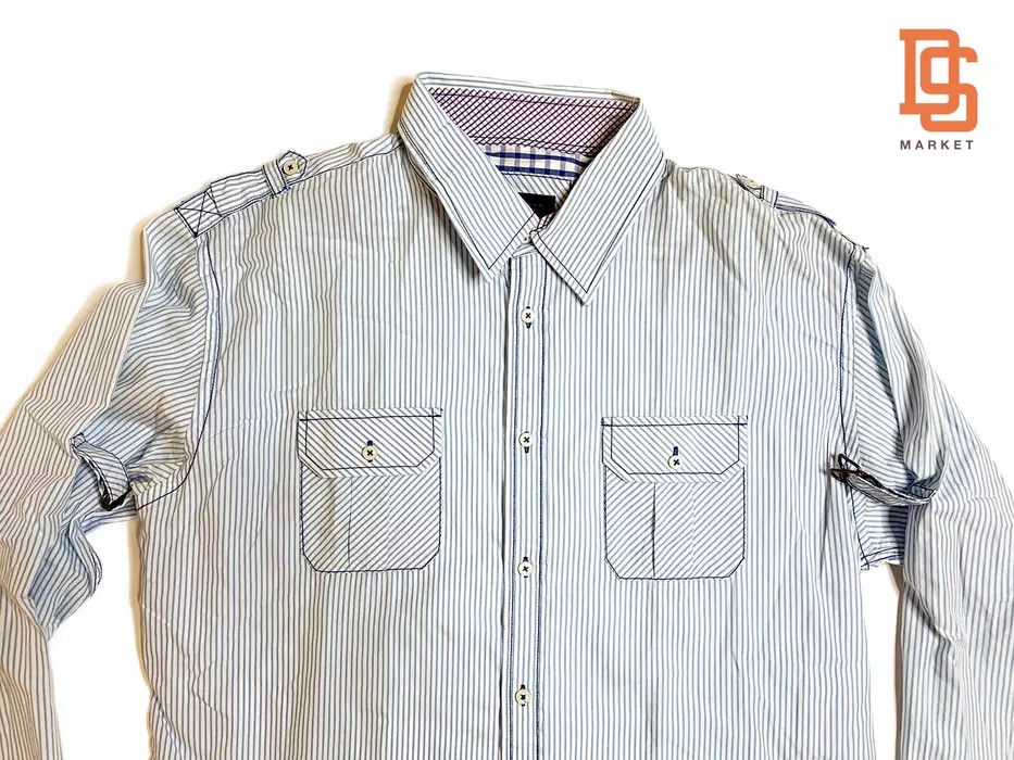 Zara ZARA MAN STRIPED LONG SLEEVE SHIRT XL MENS Size US XL / EU 56 / 4 - 2 Thumbnail