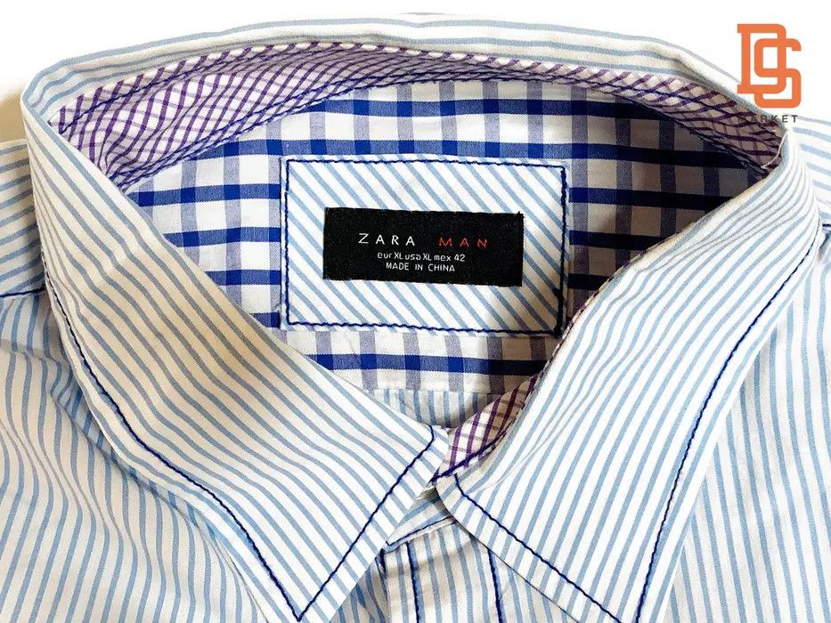 Zara ZARA MAN STRIPED LONG SLEEVE SHIRT XL MENS Size US XL / EU 56 / 4 - 3 Thumbnail
