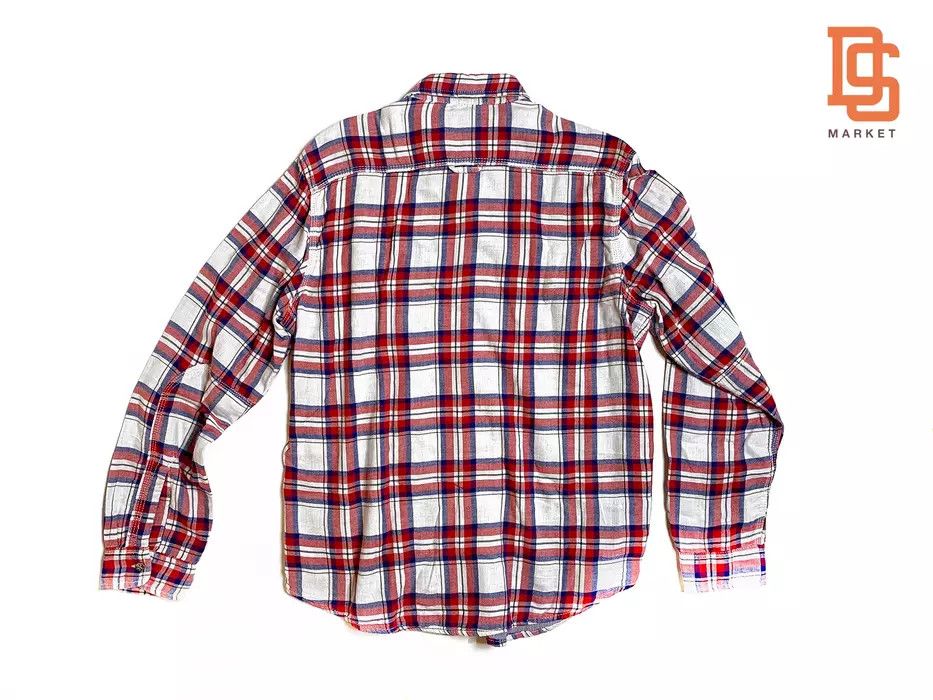 H&M H&M LONG SLEEVE FLANNEL SHIRT LARGE BUTTON DOWN RED Size US L / EU 52-54 / 3 - 4 Thumbnail