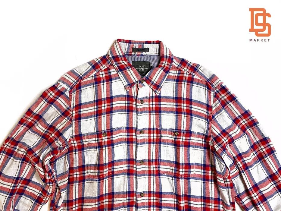 H&M H&M LONG SLEEVE FLANNEL SHIRT LARGE BUTTON DOWN RED Size US L / EU 52-54 / 3 - 2 Thumbnail