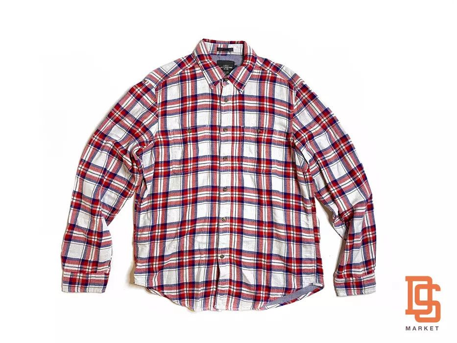 H&M H&M LONG SLEEVE FLANNEL SHIRT LARGE BUTTON DOWN RED Size US L / EU 52-54 / 3 - 1 Thumbnail
