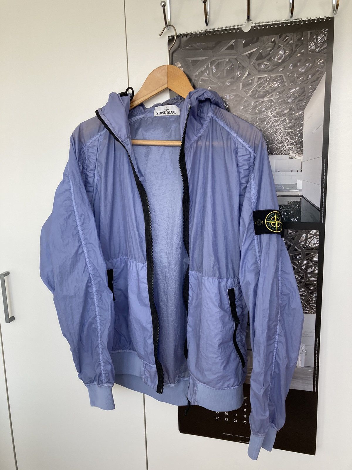 Stone Island Lavender Lamy Velour Windbreaker Grailed
