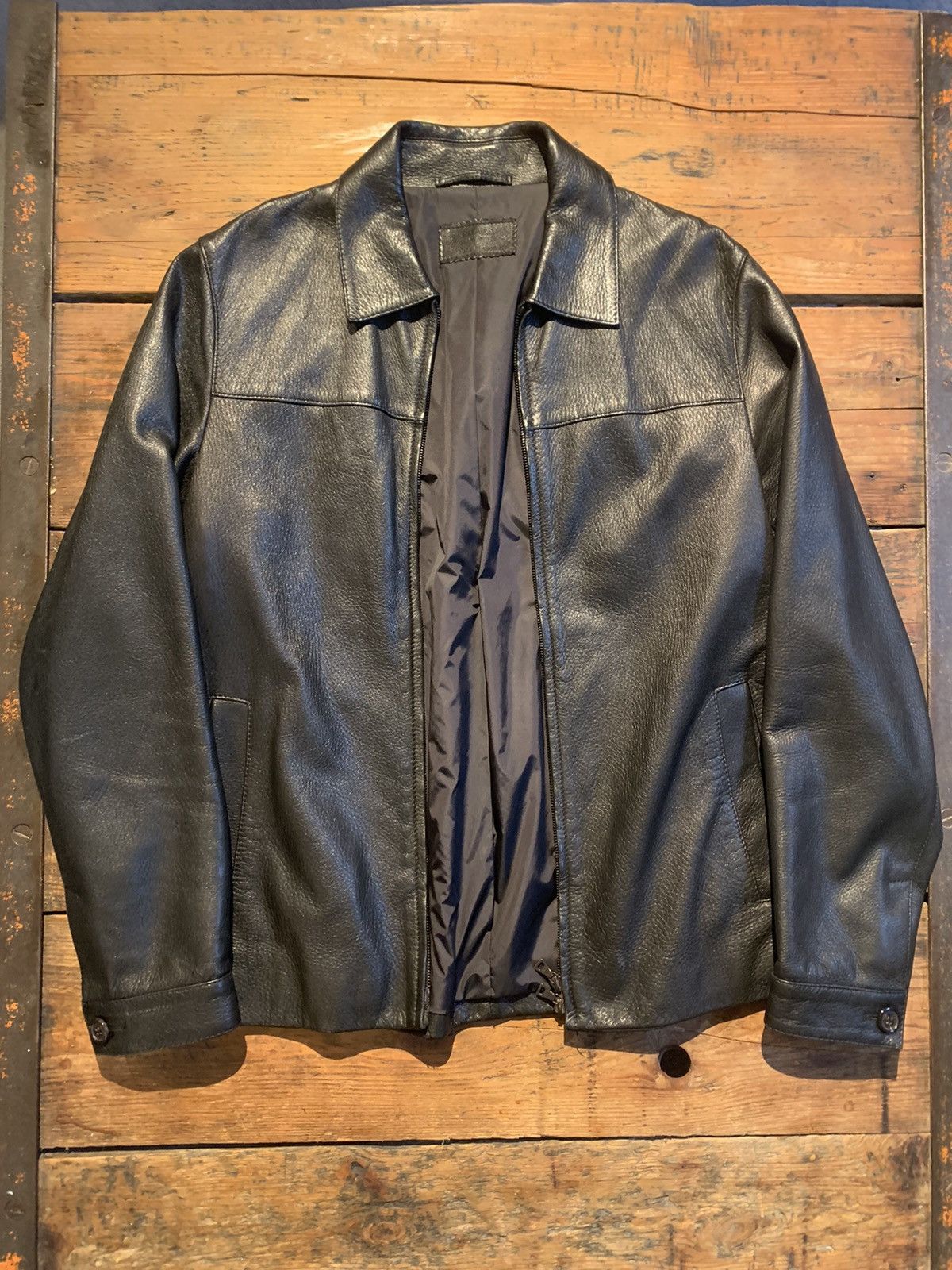 Prada Prada Leather Comic Jacket