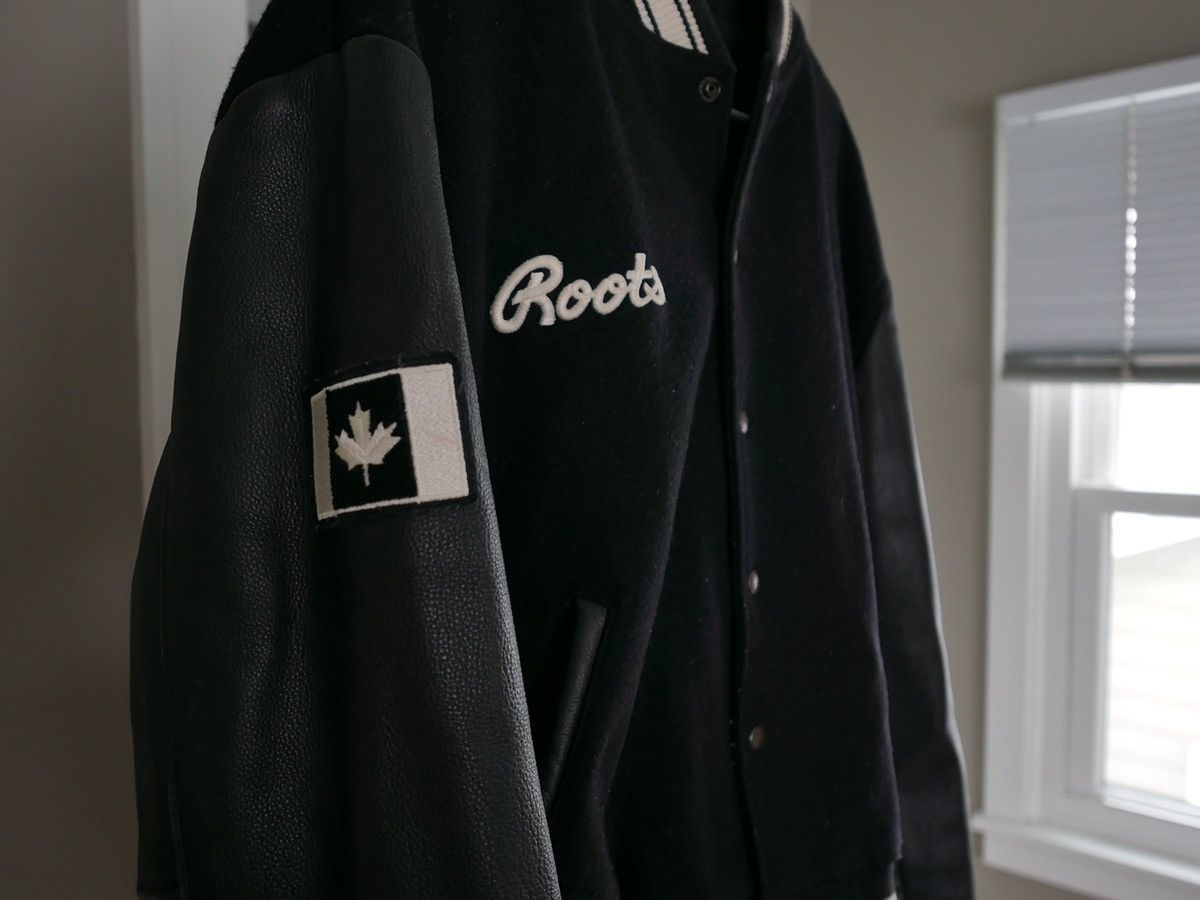 Roots Roots vintage leather varsity jacket made in Canada Size US XL / EU 56 / 4 - 3 Thumbnail