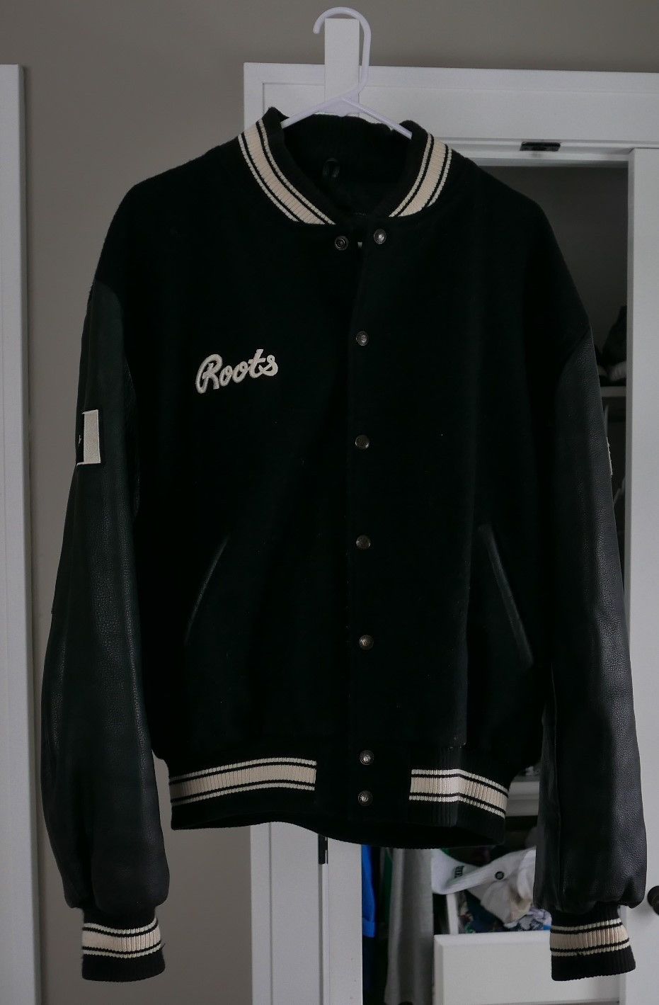 Roots Roots vintage leather varsity jacket made in Canada Size US XL / EU 56 / 4 - 2 Thumbnail