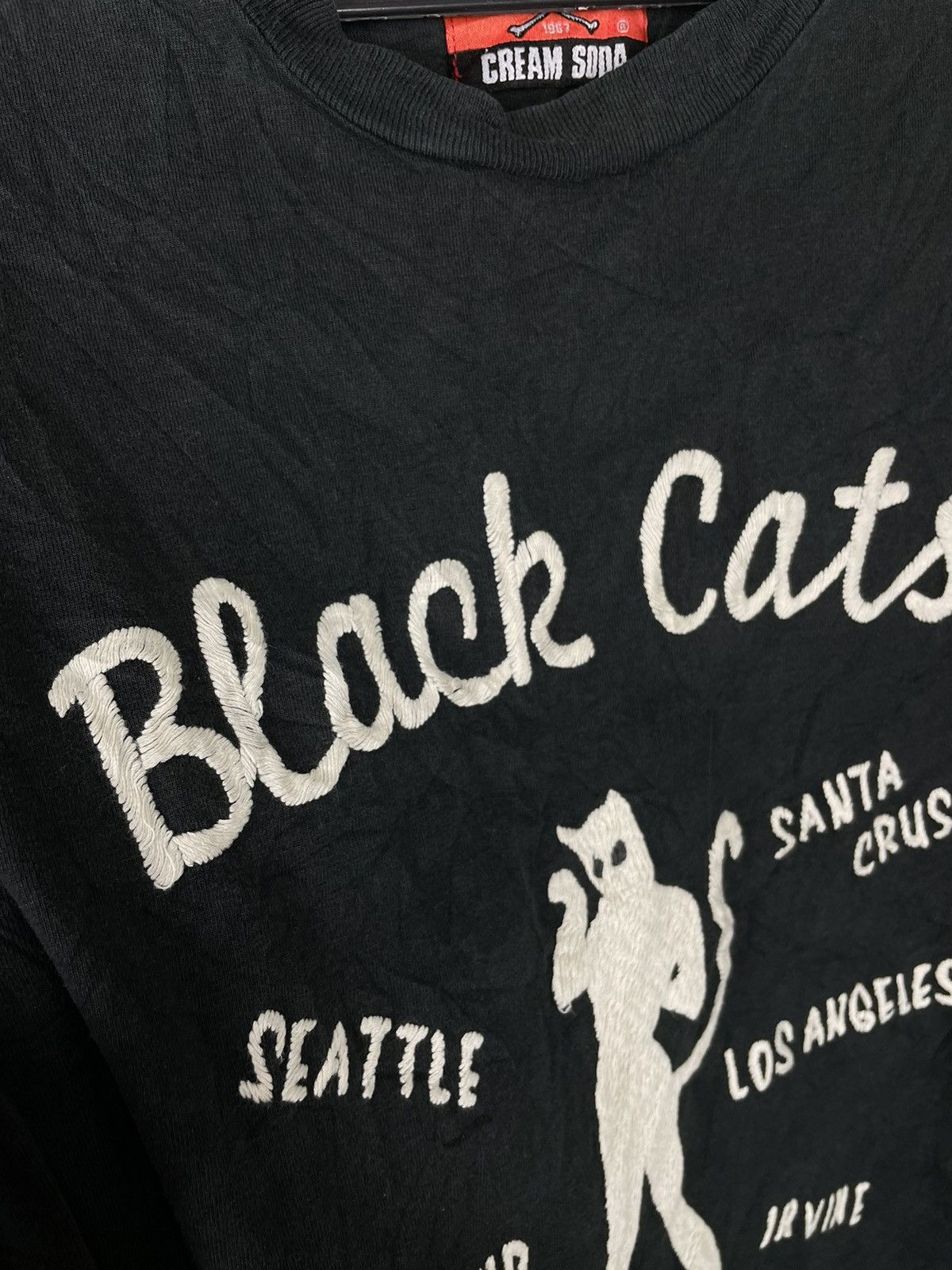 Japanese Brand Cream Soda Black Cats Tour 1982 Tee Japan Cult Size US M / EU 48-50 / 2 - 6 Thumbnail
