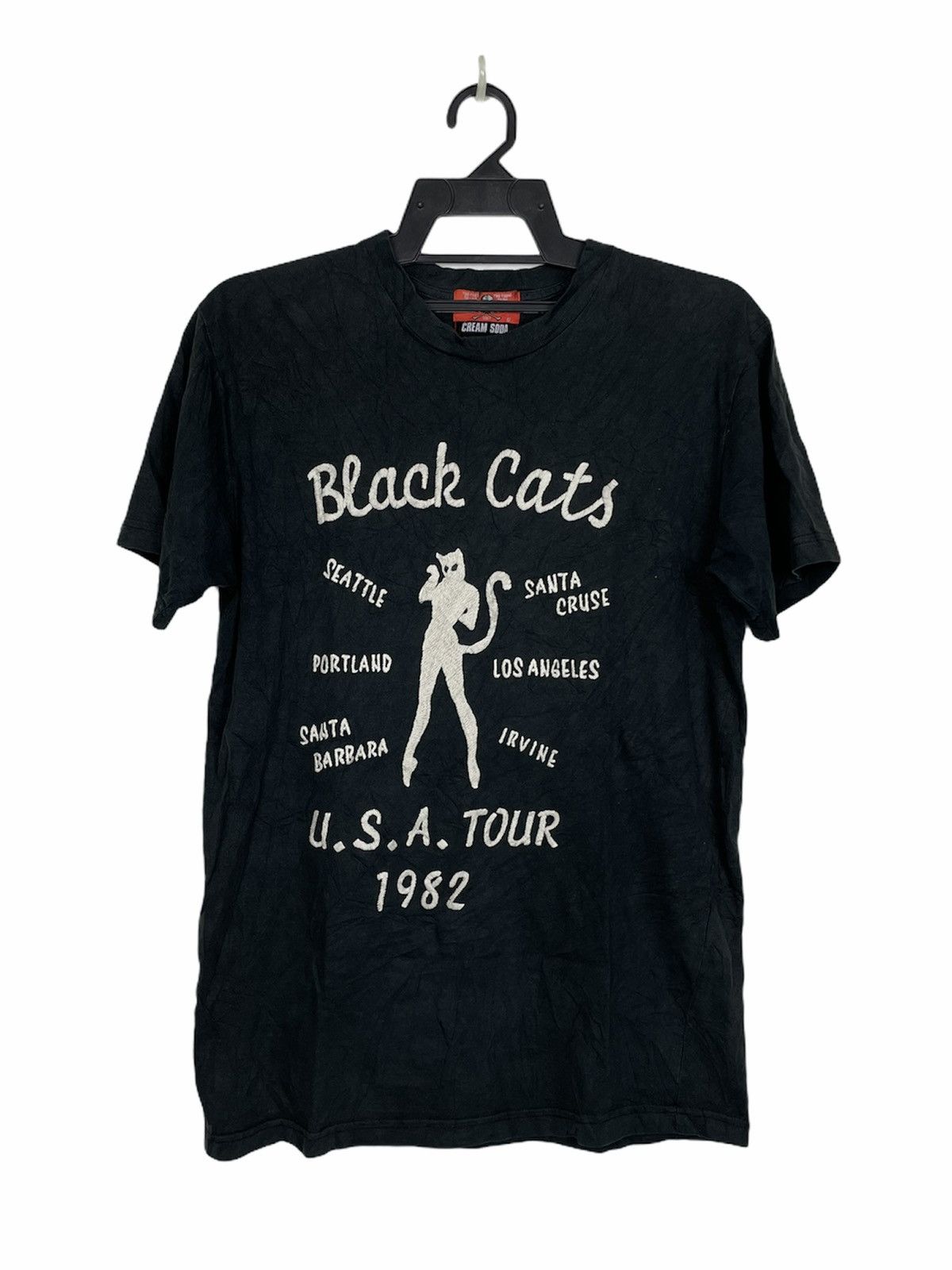 Japanese Brand Cream Soda Black Cats Tour 1982 Tee Japan Cult Size US M / EU 48-50 / 2 - 1 Thumbnail