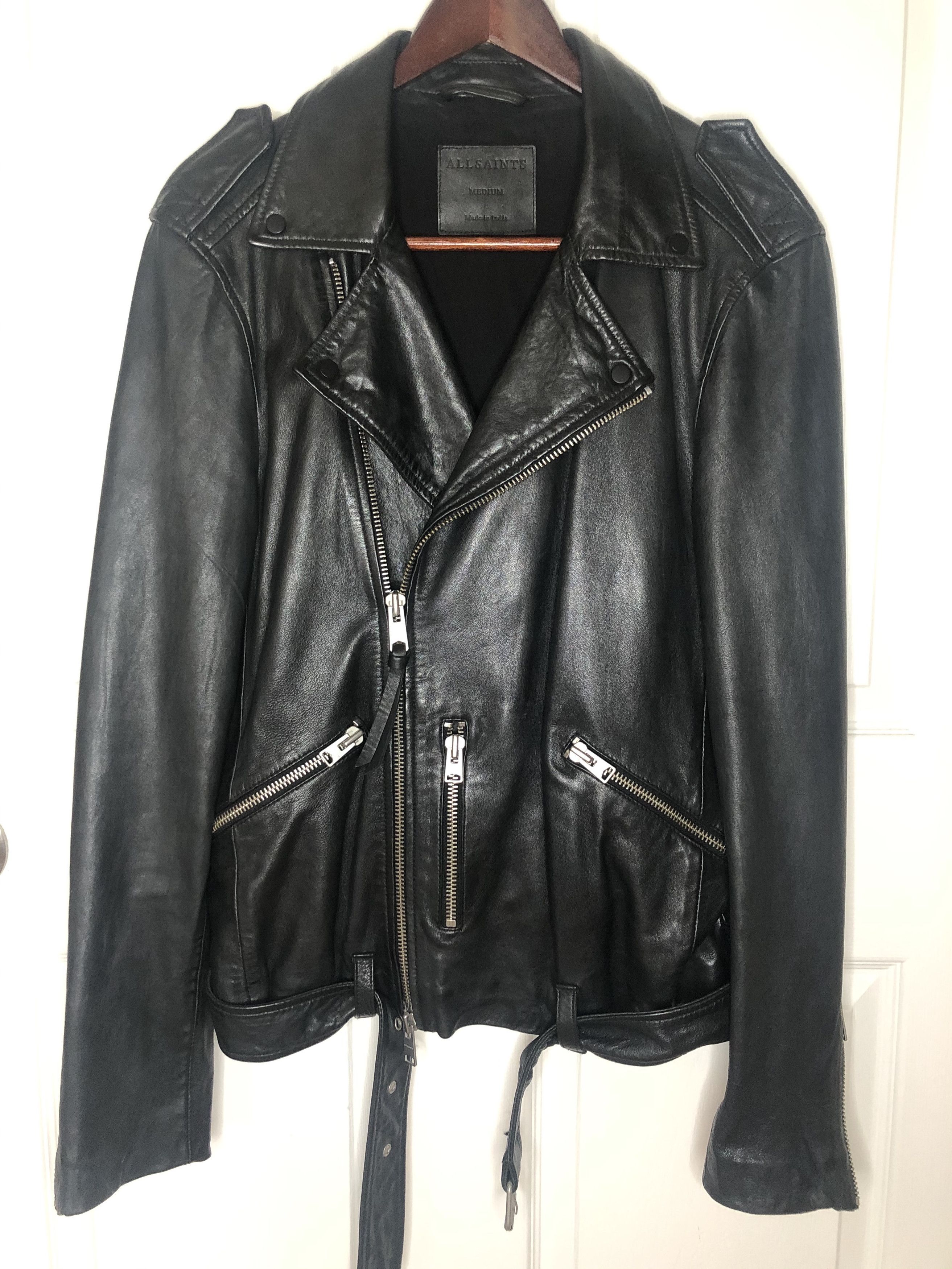 Allsaints Kahawa Leather Biker Jacket Grailed