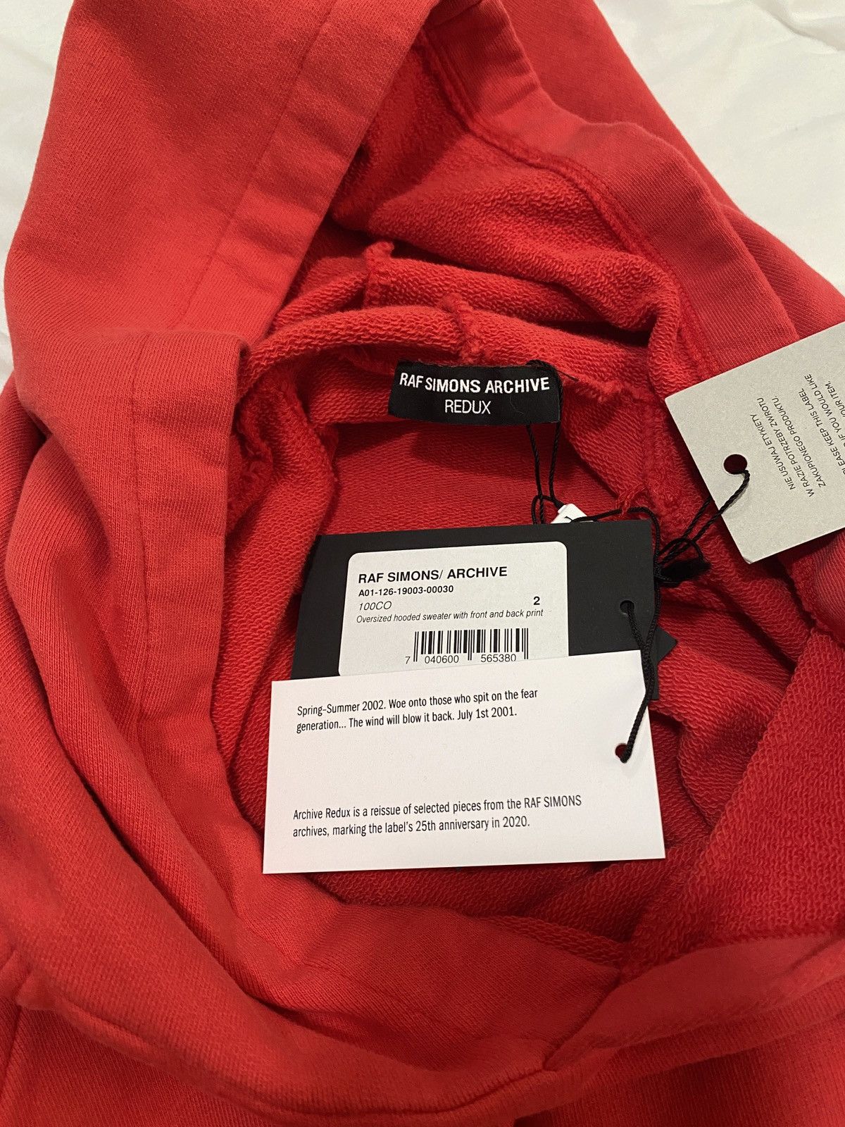 Raf Simons Raf Simons Redux SS02 Hoodie size 2 Size US XL / EU 56 / 4 - 7 Thumbnail