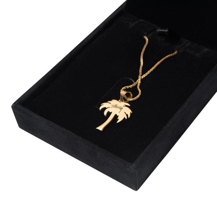 Stussy Stussy Pendant Palm Necklace Gold | Grailed