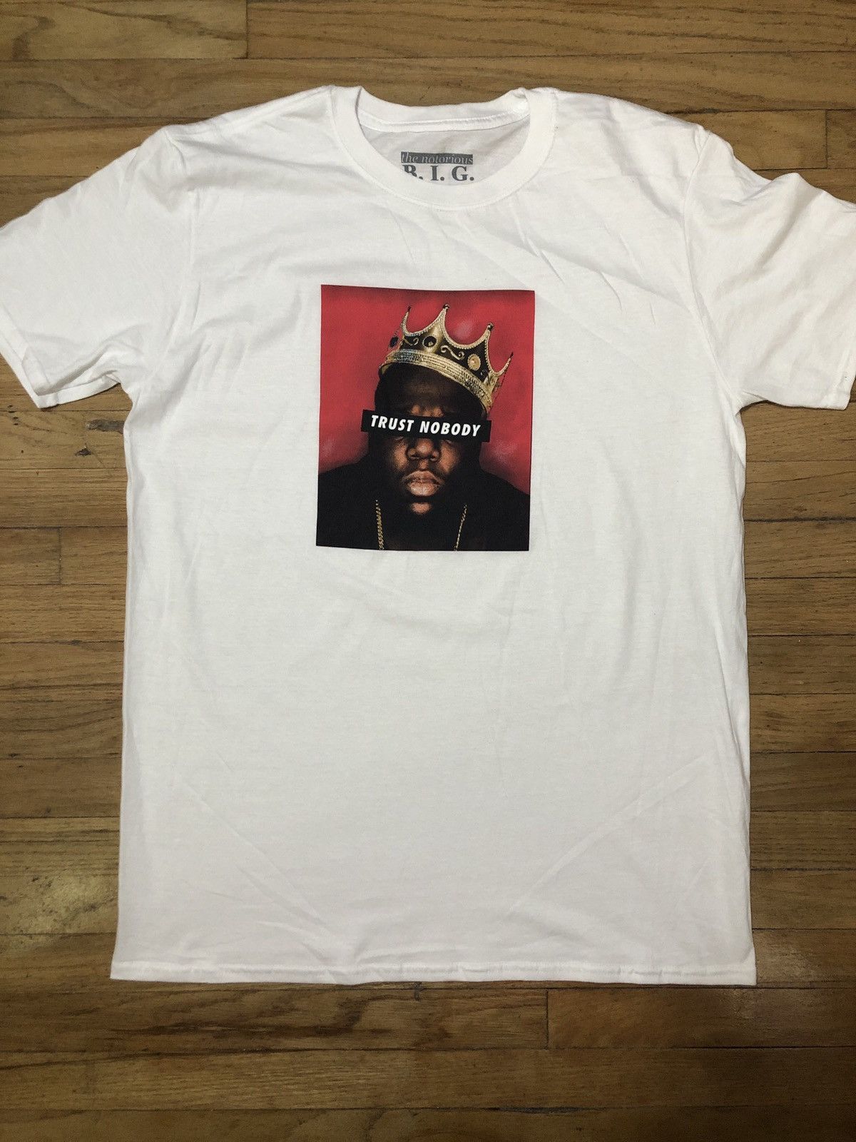 Rap Tees Notorious BIG Trust Nobody White Tee Shirt Size XS Size US XS / EU 42 / 0 - 1 Thumbnail