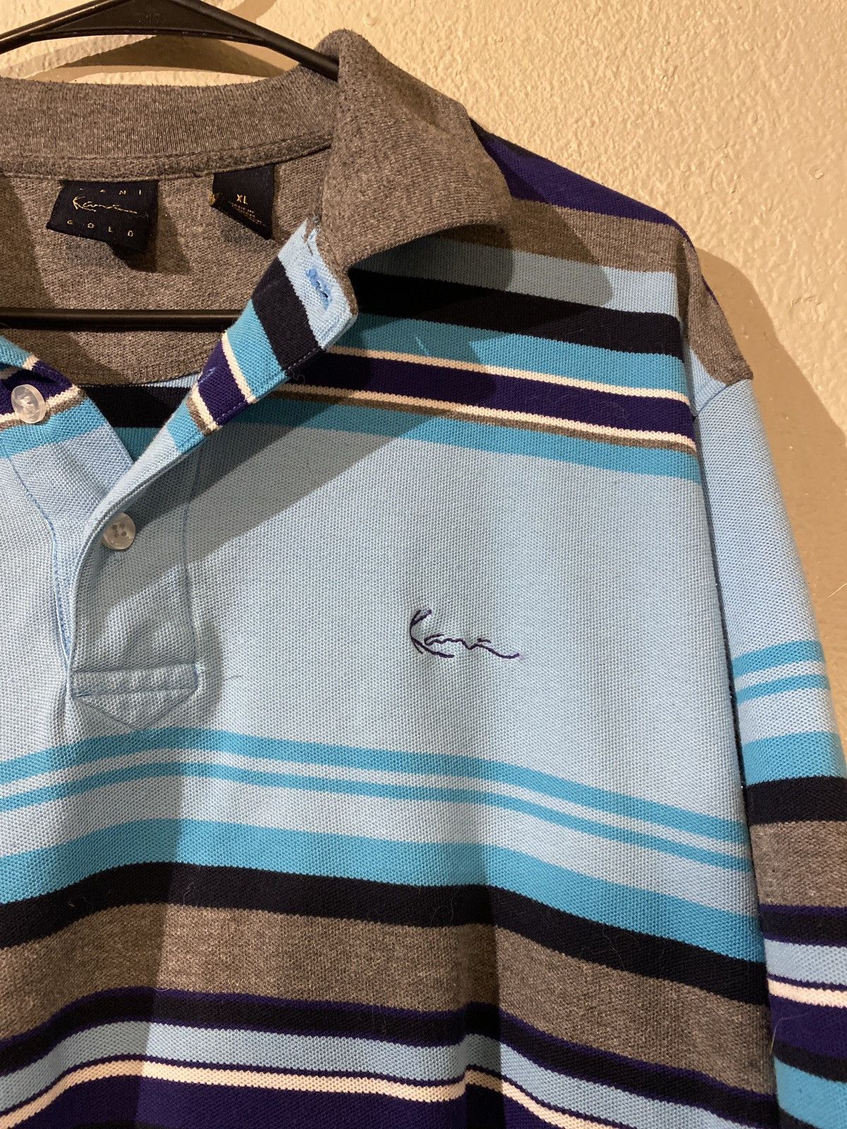 Karl Kani × Vintage Vintage Y2K Karl Kani thermal sleeve polo shirt Size US XL / EU 56 / 4 - 2 Thumbnail