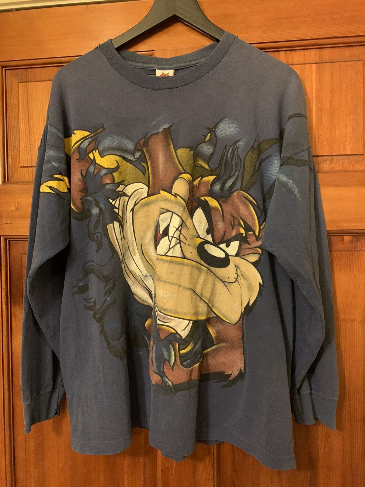 Vintage × Warner Bros *RARE* Vintage 1997 Taz Looney Tunes USA Made Shirt - XL Size US XL / EU 56 / 4 - 1 Thumbnail