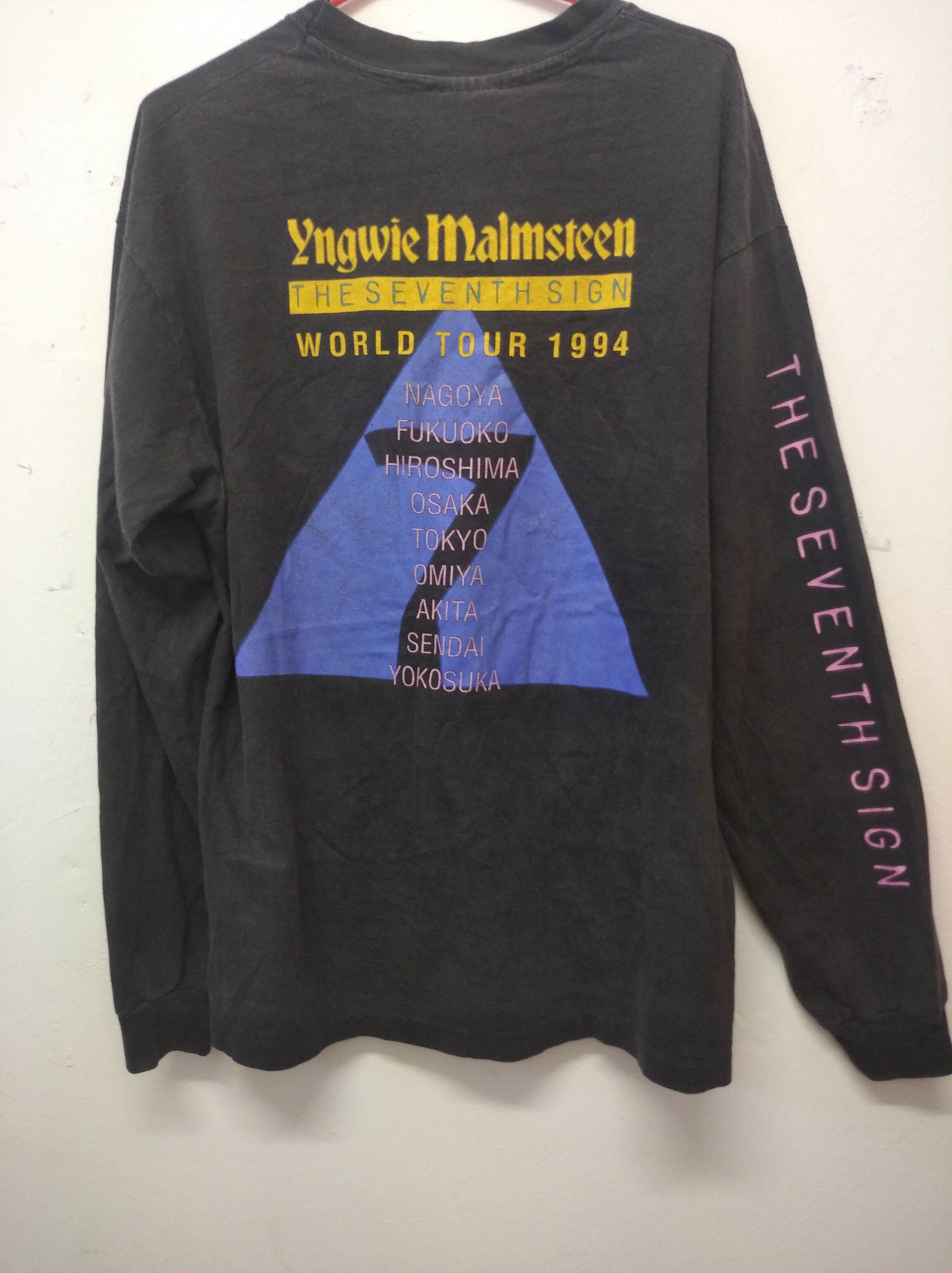 Yngwie malmsteen ツアーTシャツ 1995 Yngwie malmsteen ツアーTシャツ 1995