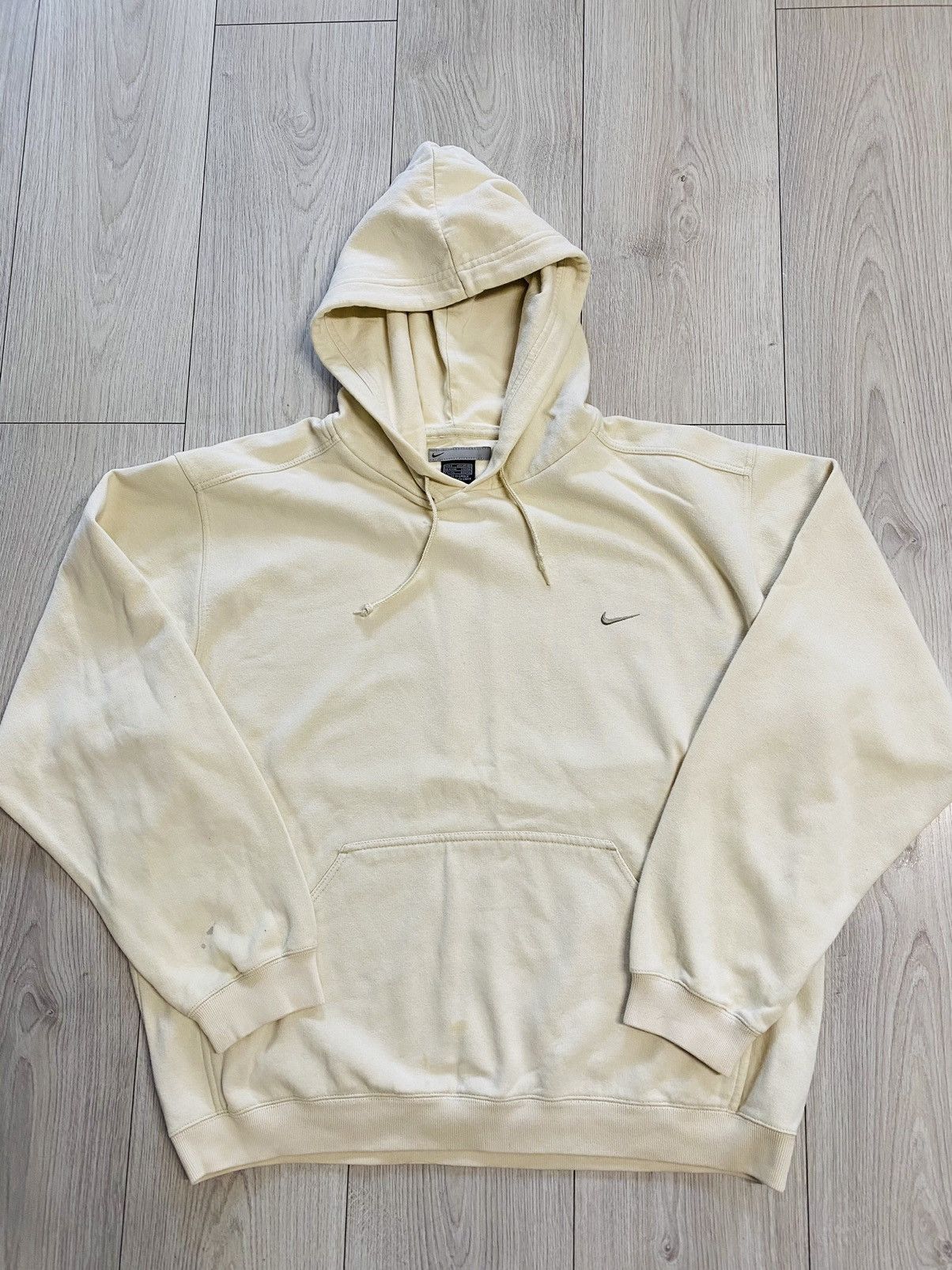 Nike Vintage Vintage Nike Hoodie 00 s small swoosh logo Creamy beige Grailed