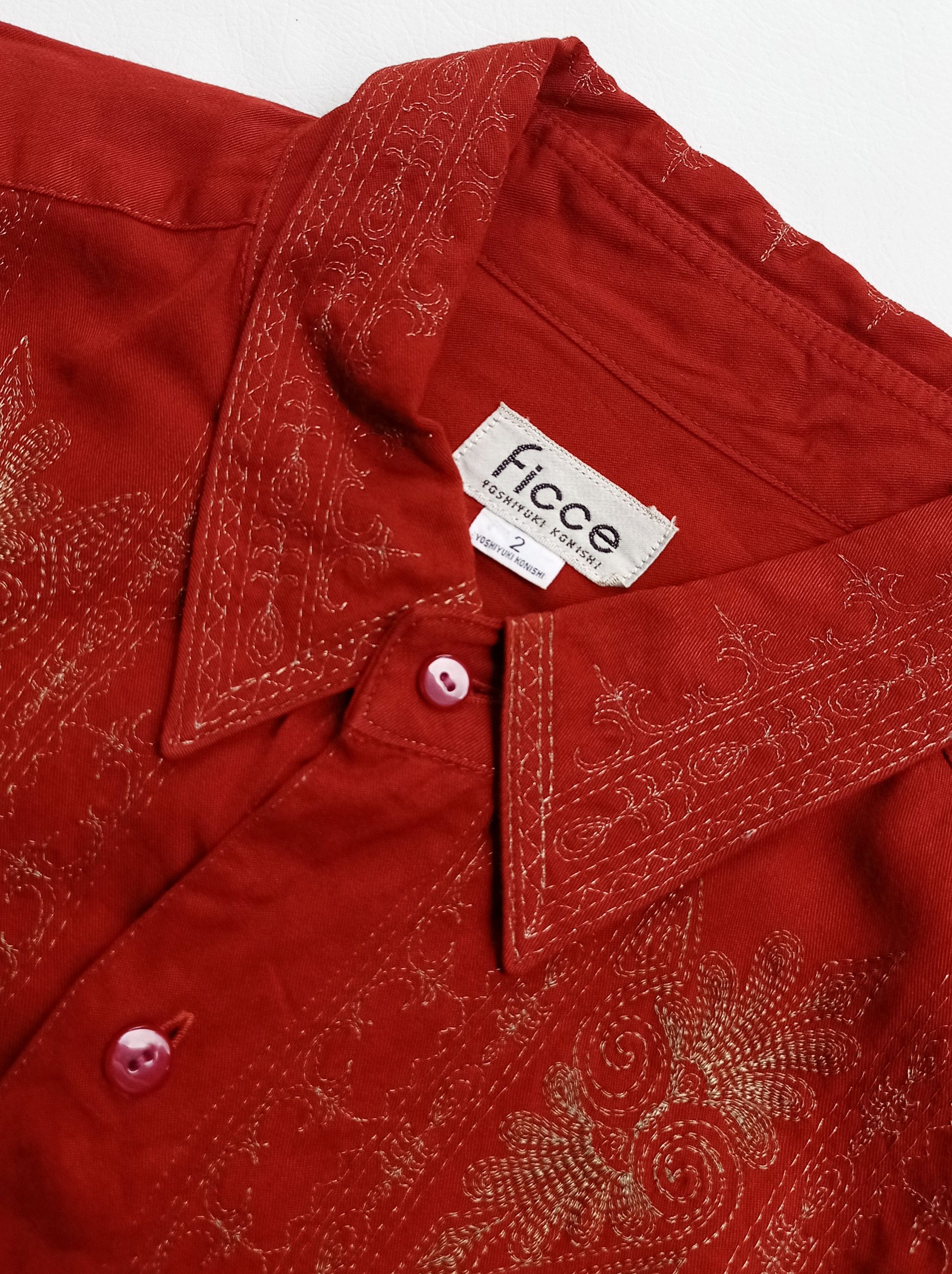 Japanese Brand × Yoshiyuki Konishi FICCE Yoshiyuki Konishi ethic gold embroidery shirt Size US M / EU 48-50 / 2 - 4 Thumbnail