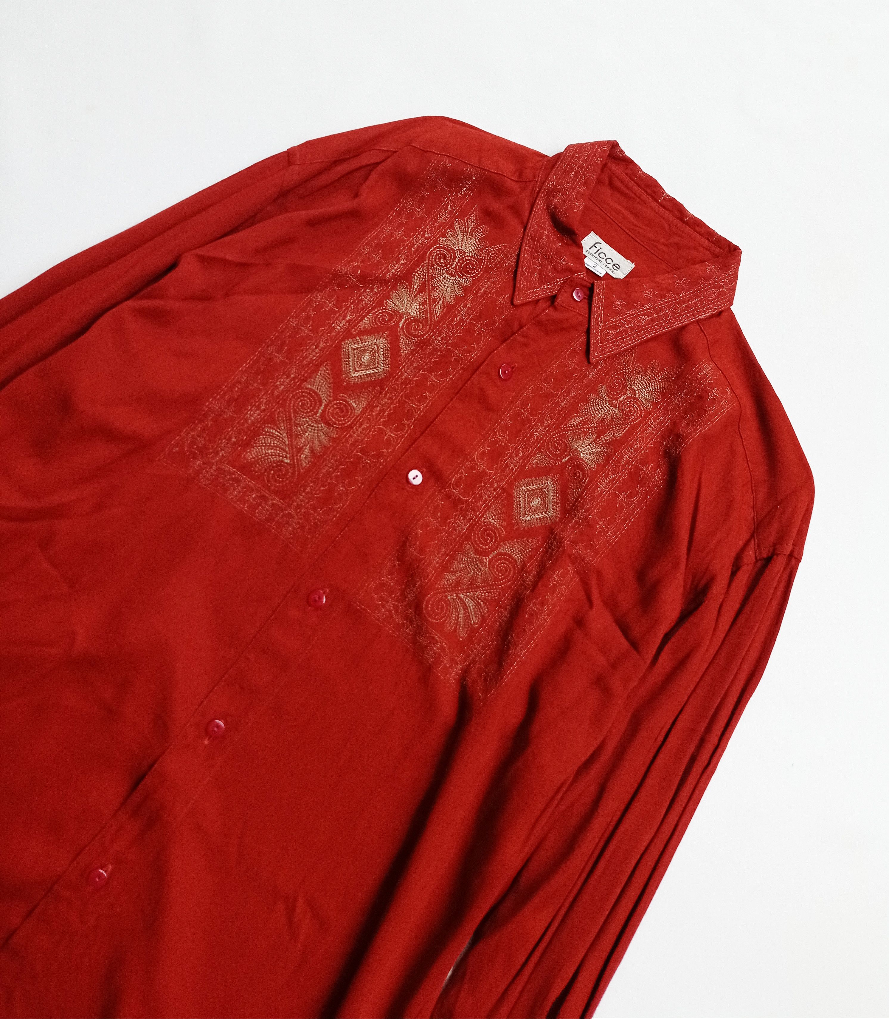 Japanese Brand × Yoshiyuki Konishi FICCE Yoshiyuki Konishi ethic gold embroidery shirt Size US M / EU 48-50 / 2 - 5 Thumbnail