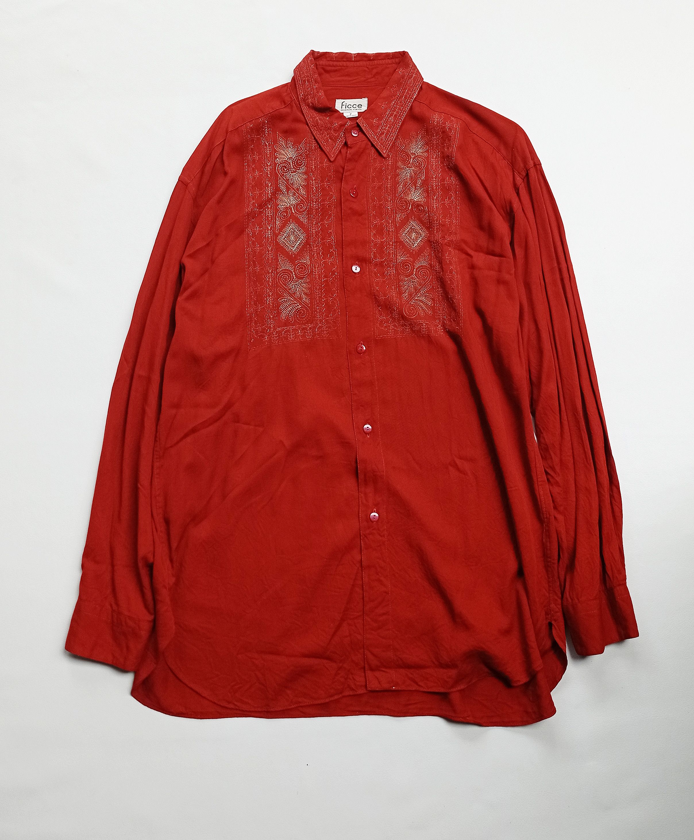 Japanese Brand × Yoshiyuki Konishi FICCE Yoshiyuki Konishi ethic gold embroidery shirt Size US M / EU 48-50 / 2 - 1 Thumbnail