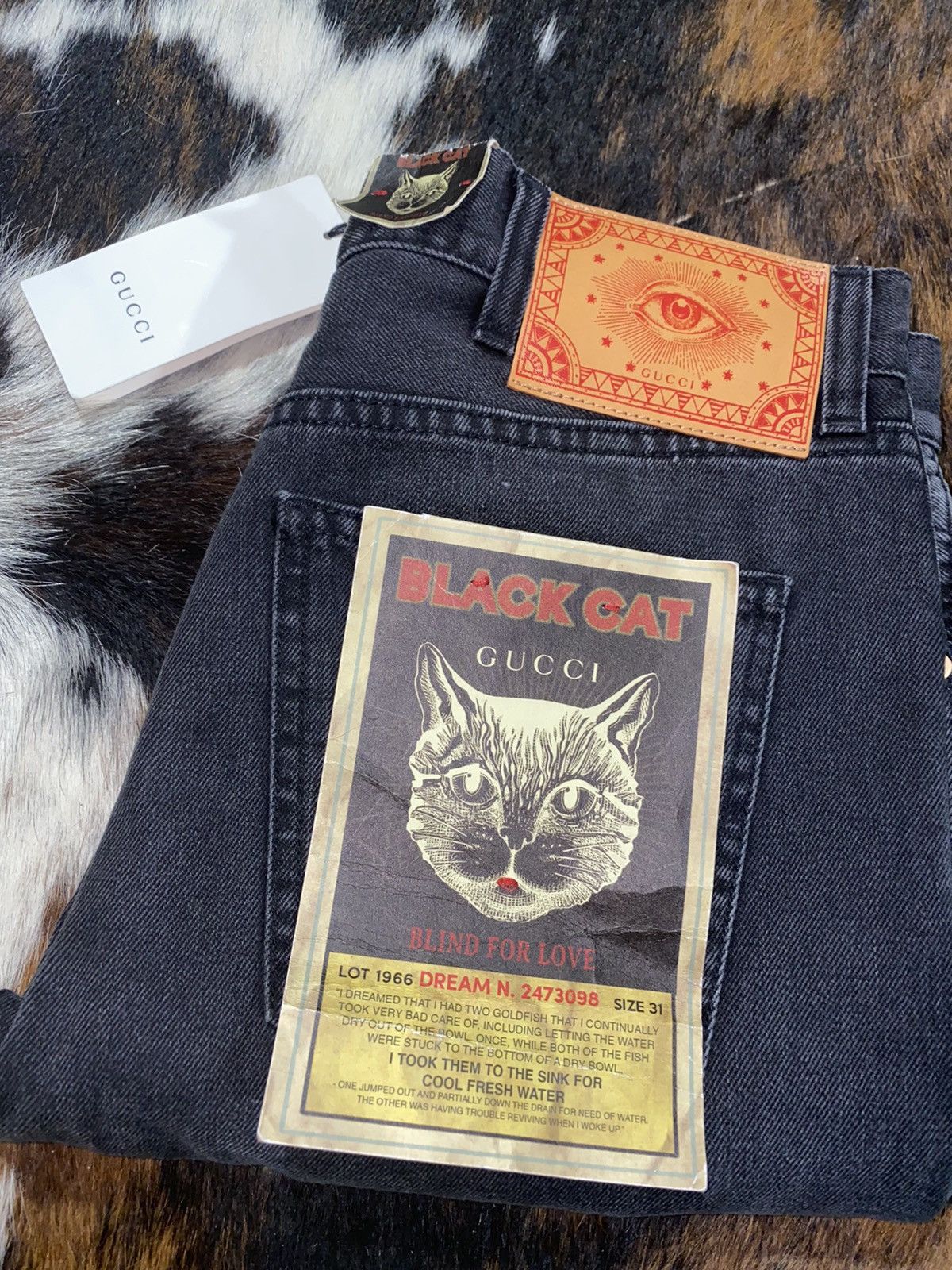 Gucci Gucci Black Cat Denim Jeans Grailed