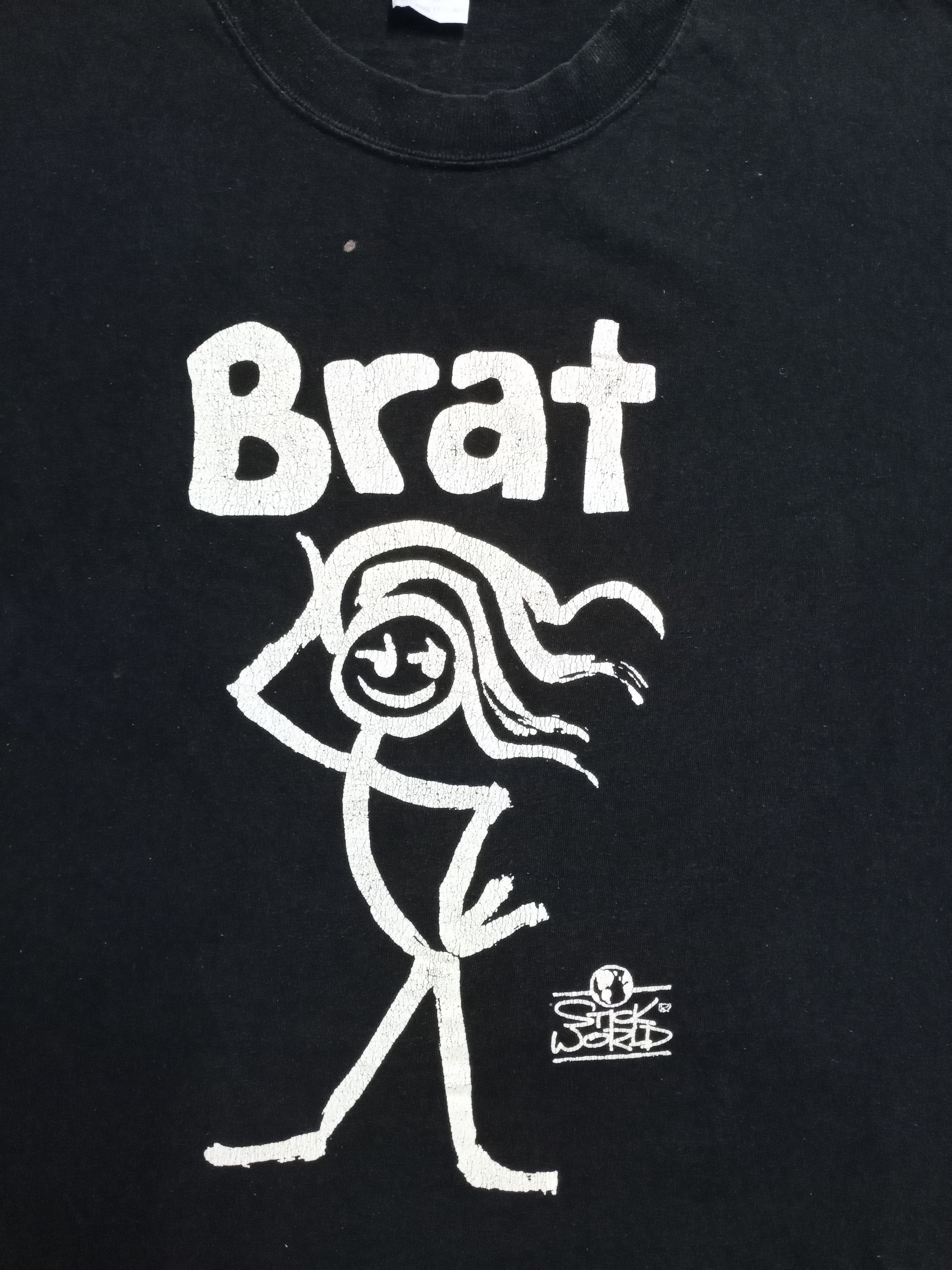 Vintage 💥BEST OFFER💥90s Vintage Brat Anime Grunge Motive Tshirt Size US XXL / EU 58 / 5 - 8 Thumbnail