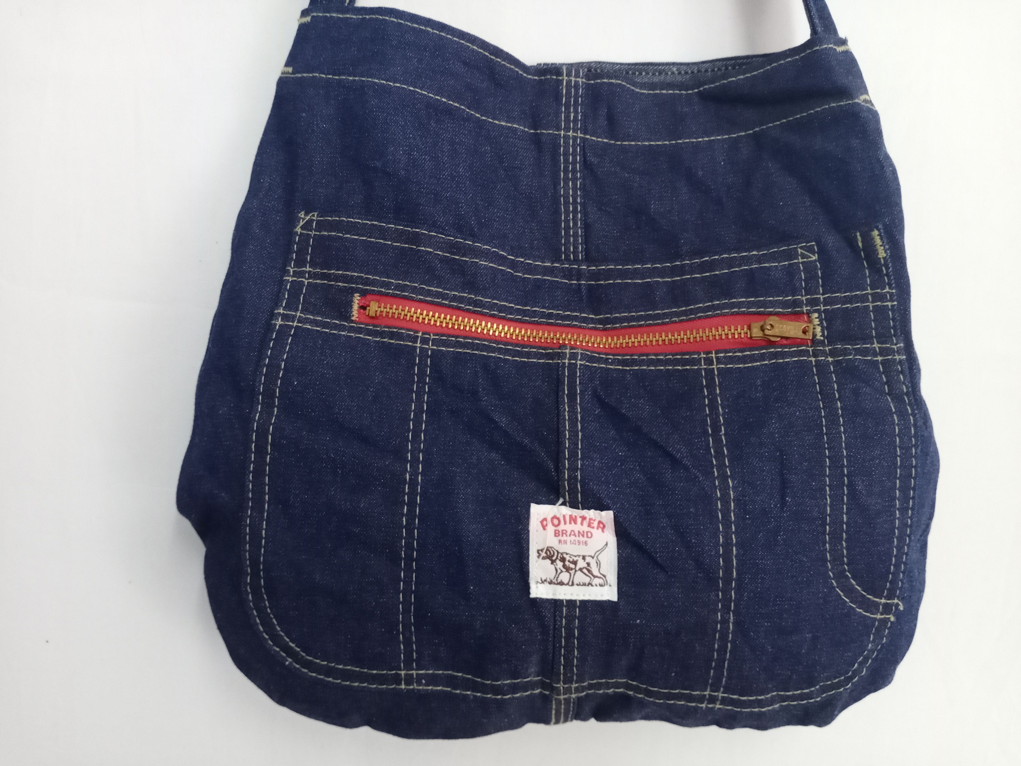 Pointer × Vintage 💥BEST OFFER💥Vtg 70s Pointer Denim Tote Bag Union Made Usa Size ONE SIZE - 11 Thumbnail