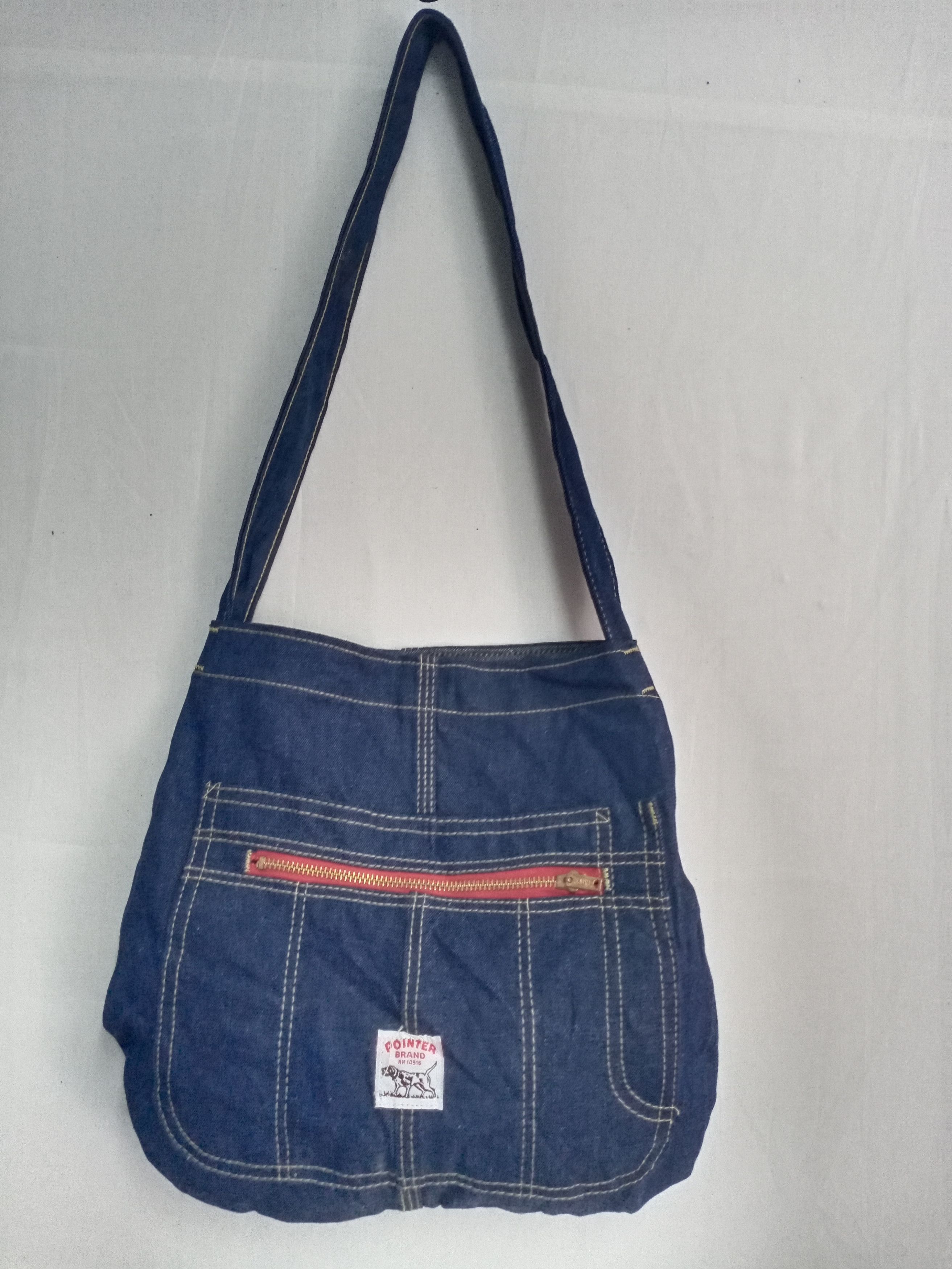 Pointer × Vintage 💥BEST OFFER💥Vtg 70s Pointer Denim Tote Bag Union Made Usa Size ONE SIZE - 12 Thumbnail