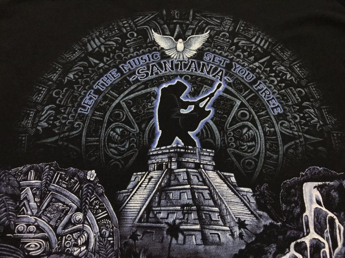 Band Tees × Vintage Vintage 1999 Santana “Let The Music Set You Free” Tshirt Size US XL / EU 56 / 4 - 3 Thumbnail
