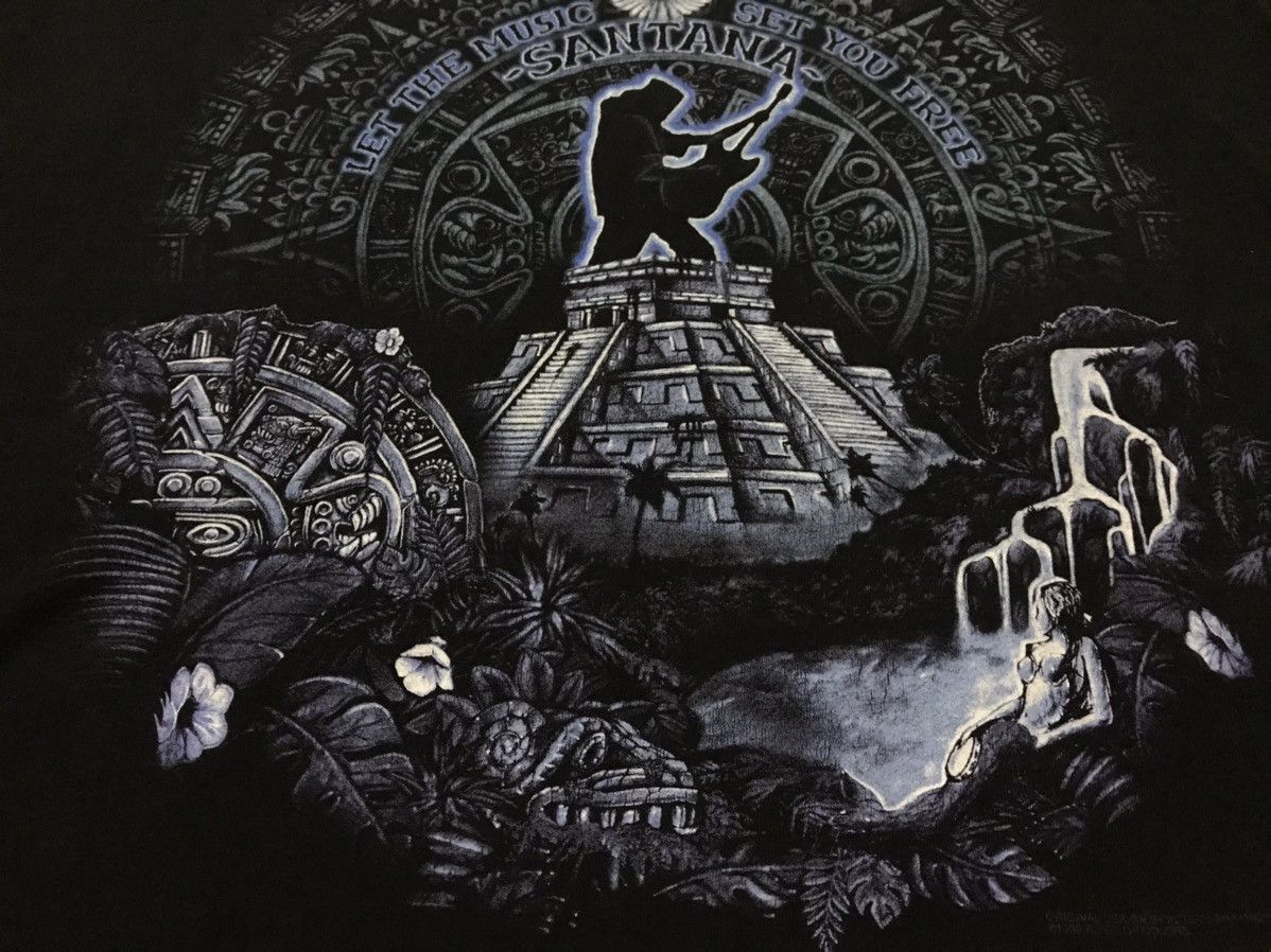 Band Tees × Vintage Vintage 1999 Santana “Let The Music Set You Free” Tshirt Size US XL / EU 56 / 4 - 4 Thumbnail