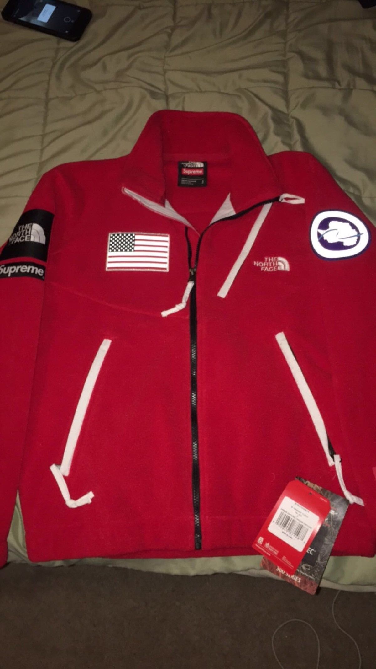 Supreme American Flag Fleece Jacket Grailed