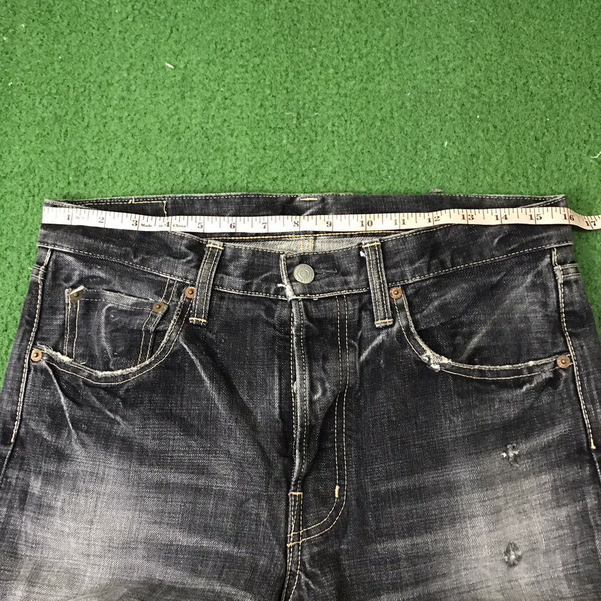Spellbound SPELBOUND JAPAN Denim Faded Black Jeans Size US 30 / EU 46 - 20 Thumbnail
