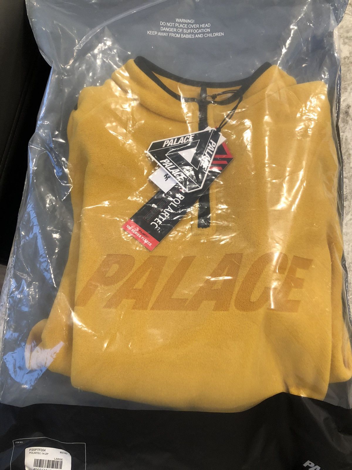 Palace Polartec 1/4 Zip Fleece Quarter Zip Mustard DS