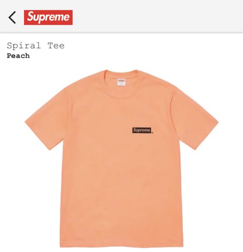 Supreme Suprême spiral tee peach ? | Grailed