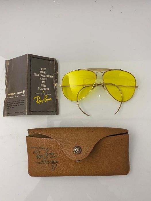 Ray ban yellow lens cheap shooting glasses