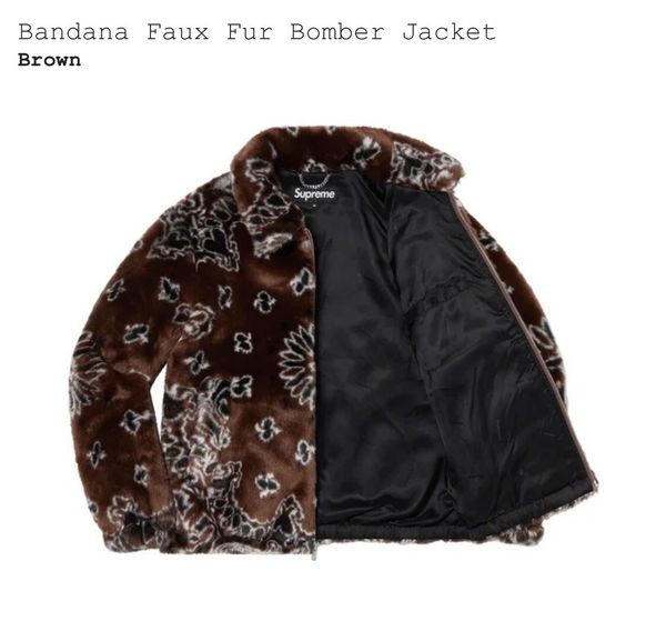 Supreme Supreme Bandana Faux Fur Bomber Jacket(SS21) | Grailed