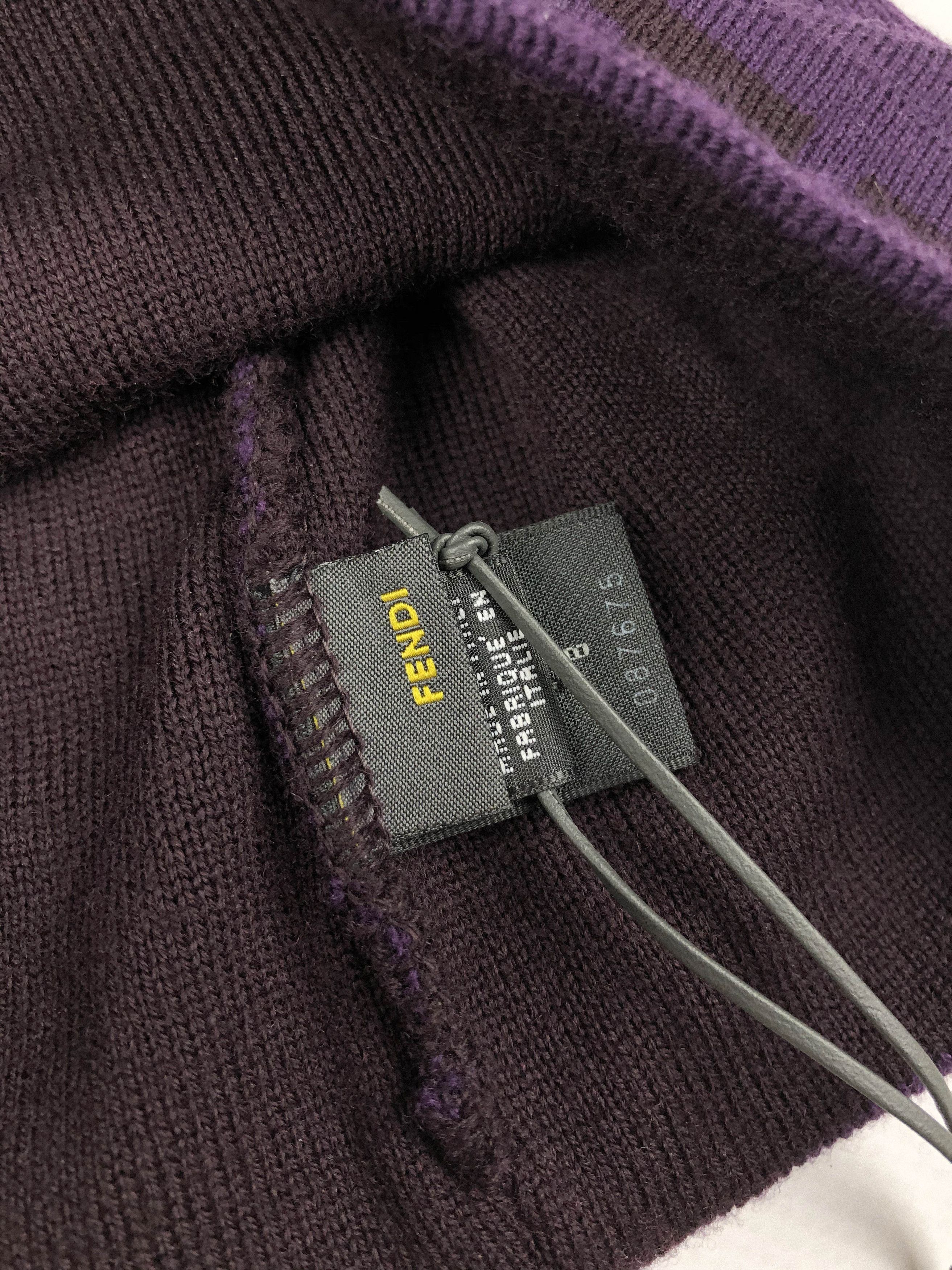 Fendi Fendi Wool Hat Monogram Purple Size ONE SIZE - 2 Thumbnail