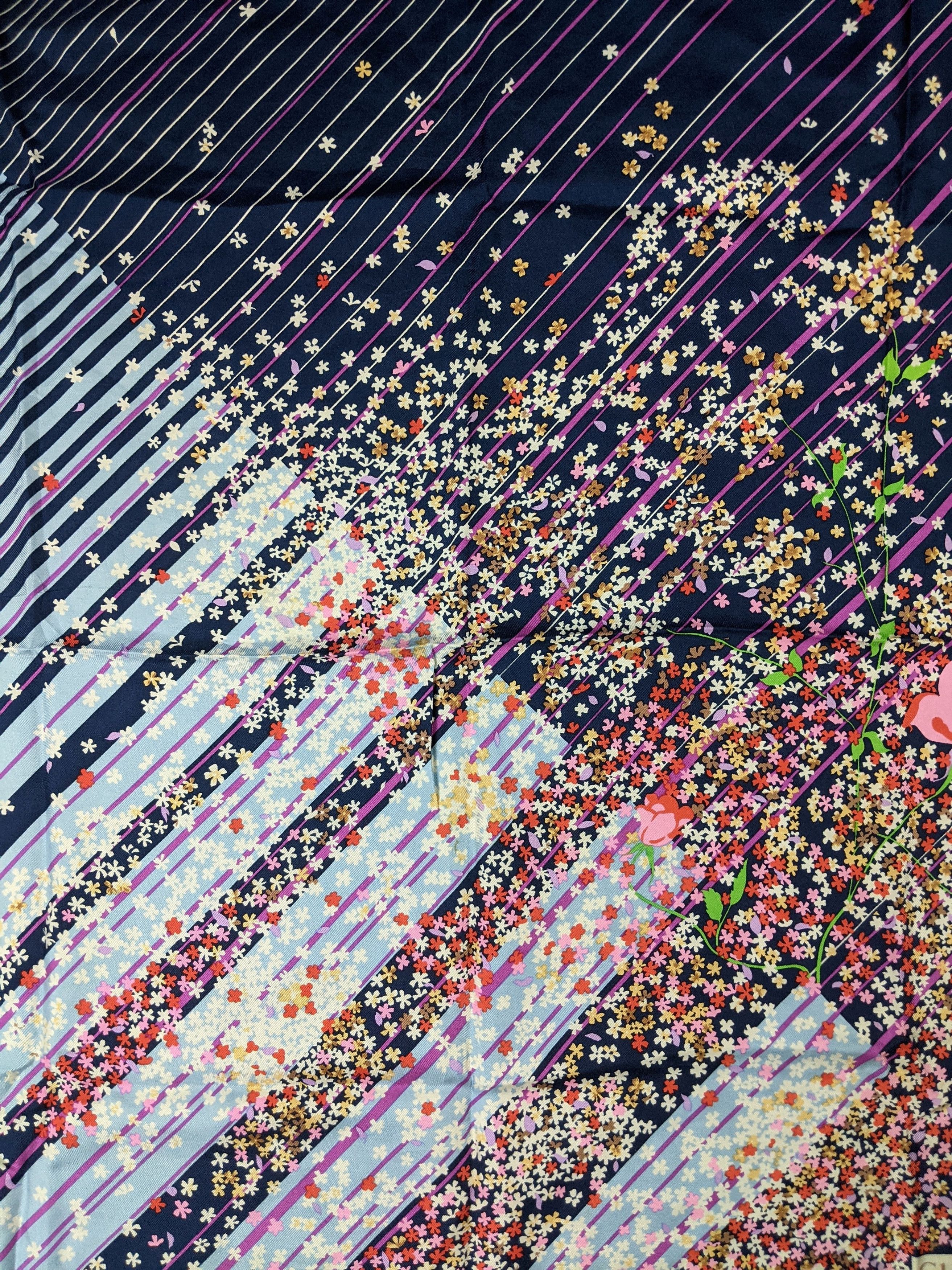 Christian Dior Monsieur Christian Dior Flower Silk Scarf Size ONE SIZE - 2 Thumbnail