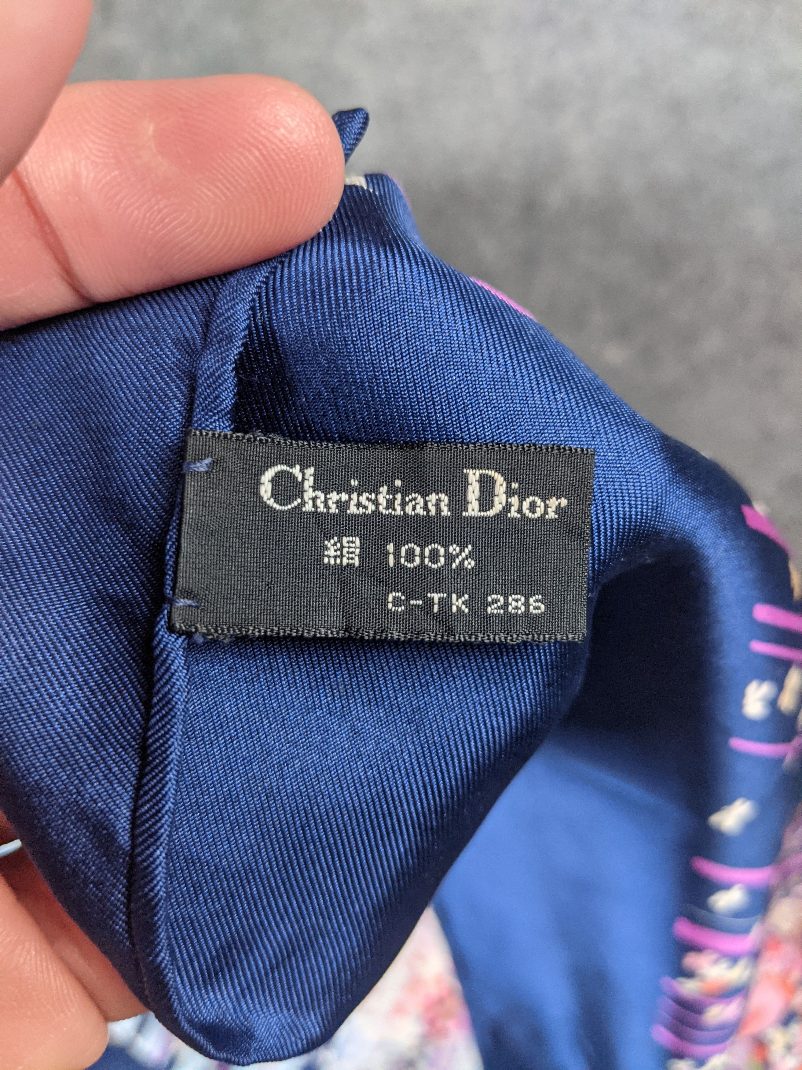 Christian Dior Monsieur Christian Dior Flower Silk Scarf Size ONE SIZE - 8 Thumbnail