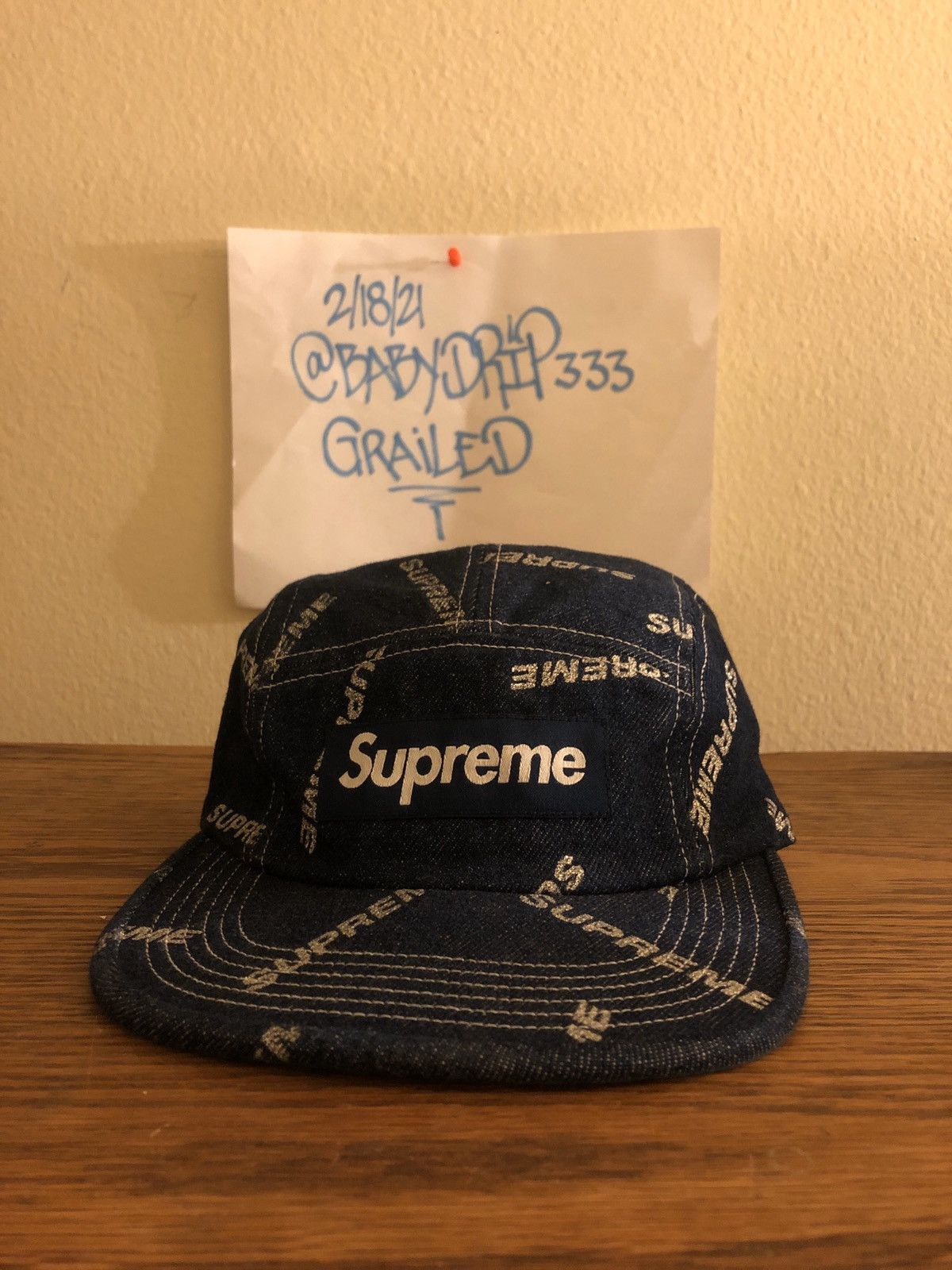 帽子 Supreme Denim Logo Camp Cap 17ss Supreme Denim Camp Cap (FW24) - $48